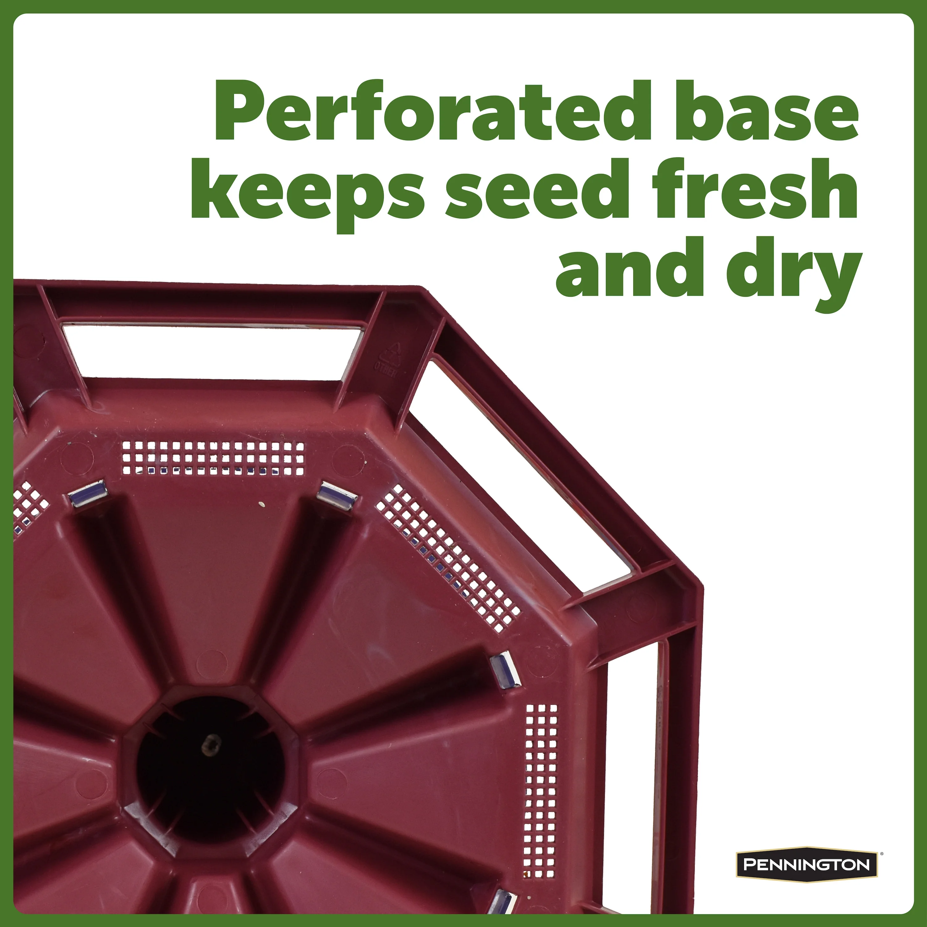 Pennington Earth Smart Red Recycled Resin Grand Ecozebo Wild Bird Feeder,  Jumbo 10 lb. Capacity, 1 Pack