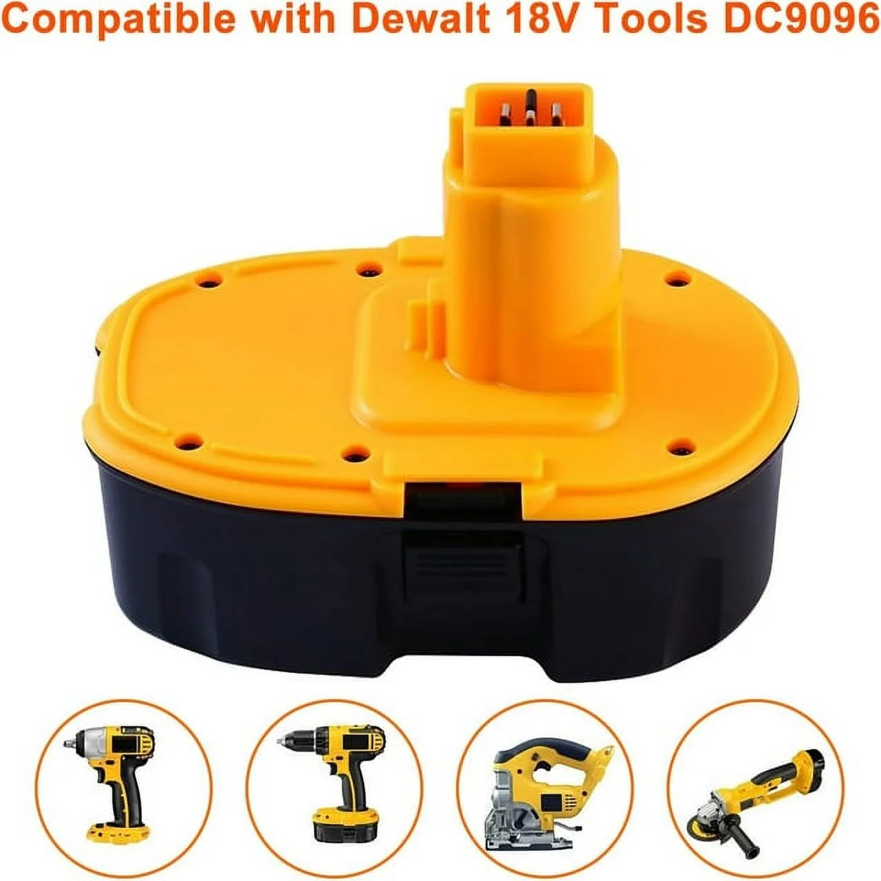 2 Packs 4.5Ah 18 Volt DC9096 Battery and DC9310 Charger Compatible with Dewalt 18V Battery DC9098 DC9099 DW9098 DW9099 DW9096 DE9095 DE9098 DE9091