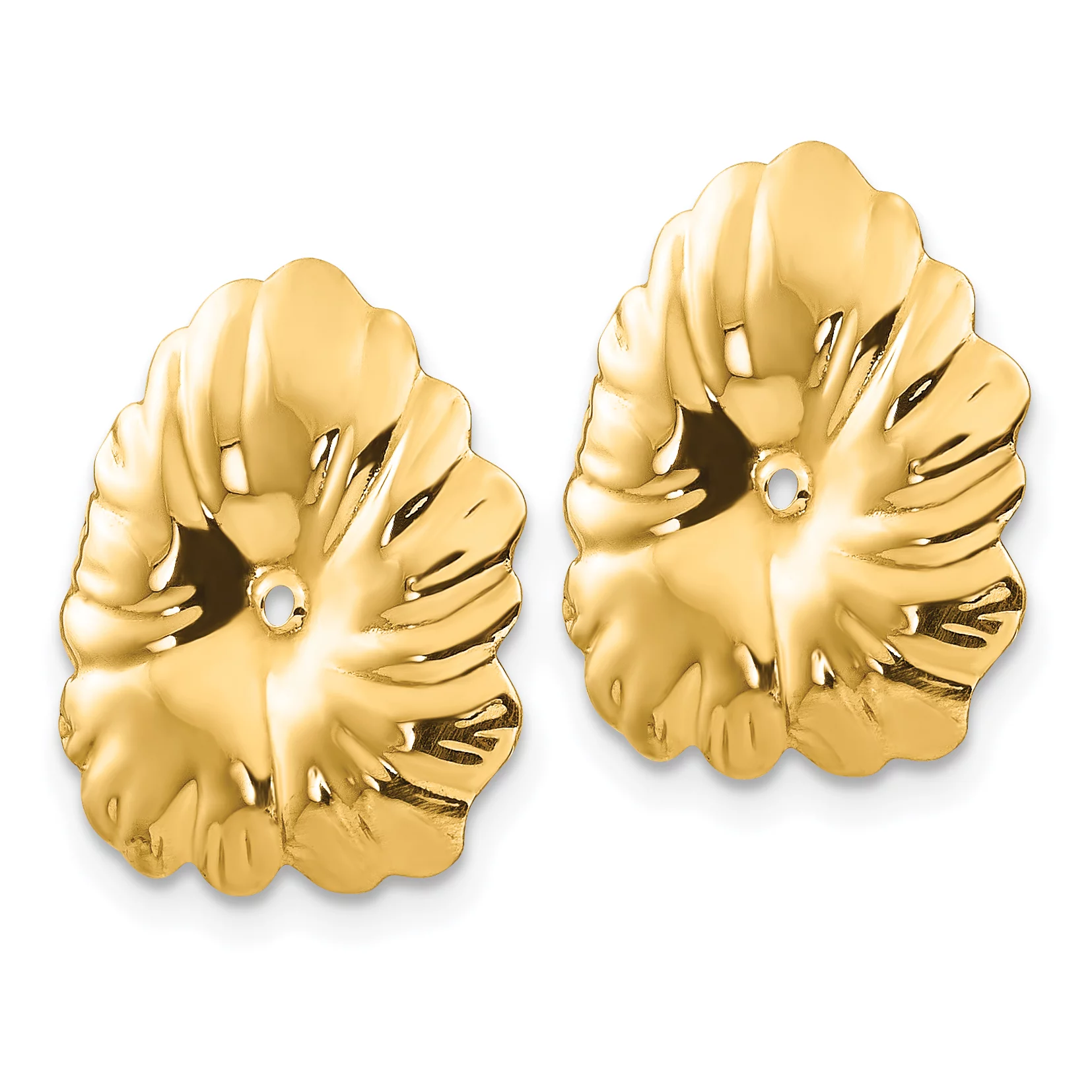 Primal Gold 14 Karat Yellow Gold Polished Fancy Earring Jackets