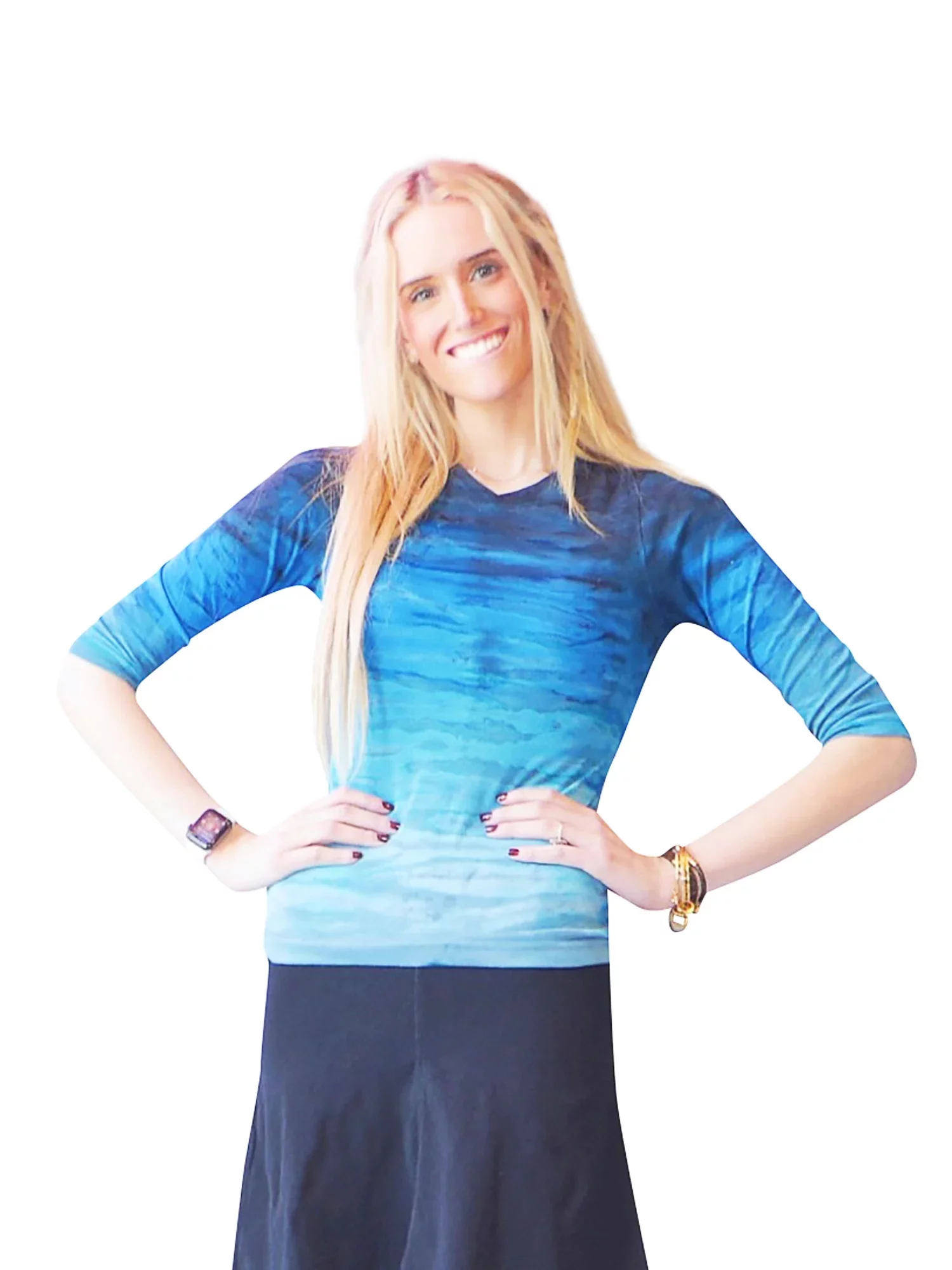 Hardtail V-neck Three Quarter Sleeve T-shirt T-193