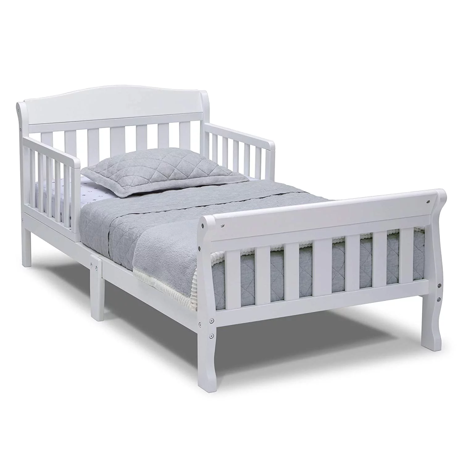 YILAN Canton Toddler Bed, White & Twinkle Stars Dual Sided - 6
