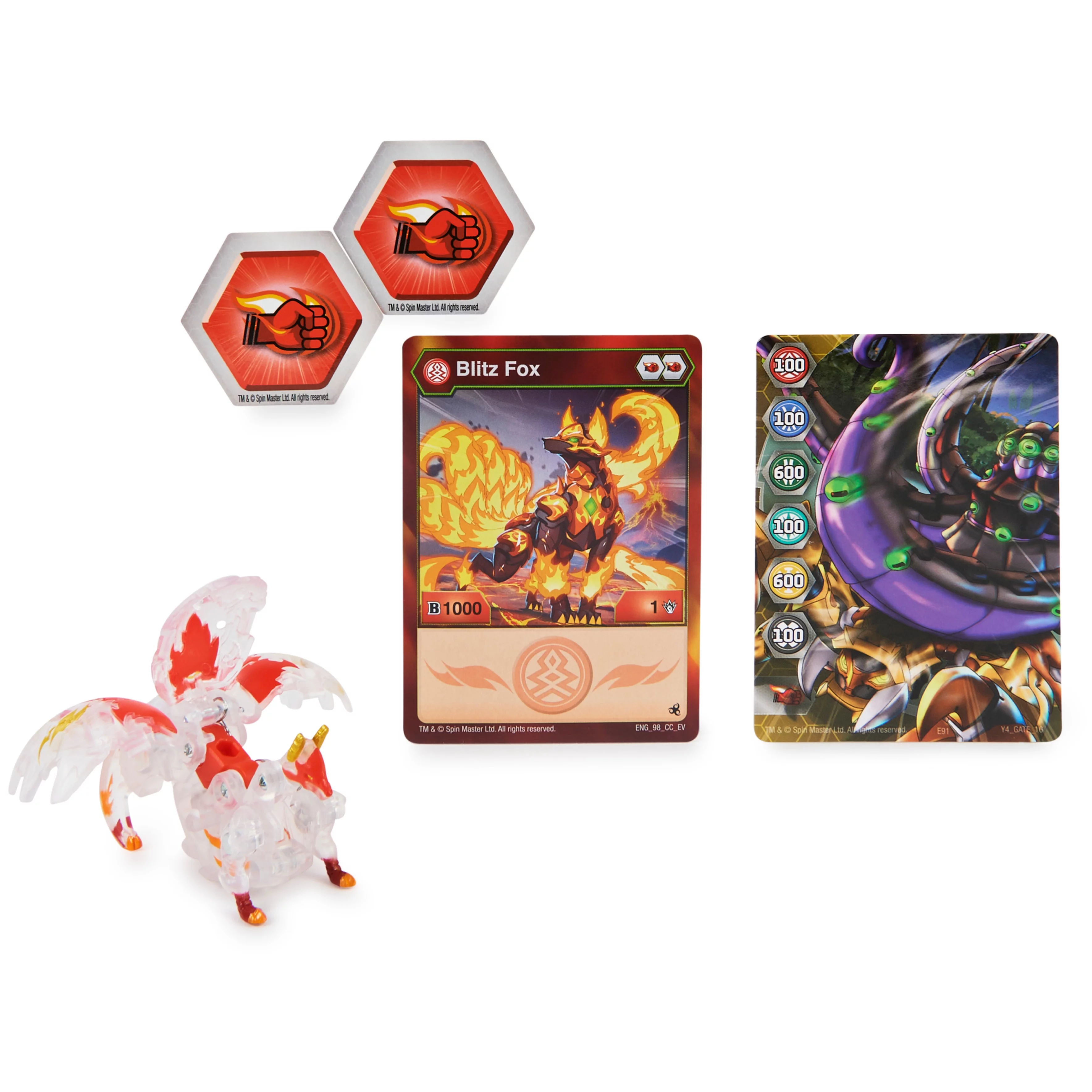 Bakugan Evolutions, Blitz Fox (Diamond) Bakugan and Trading Card