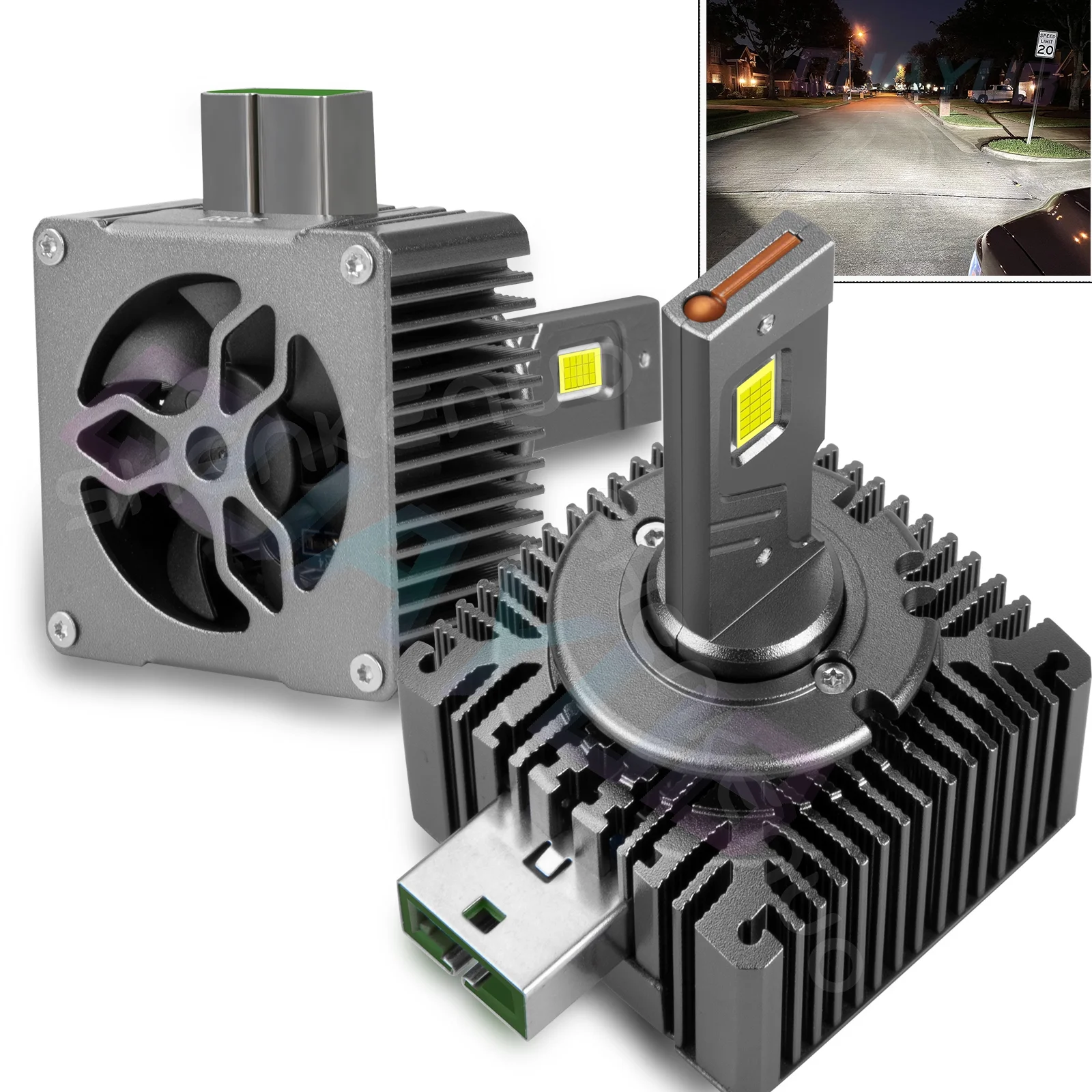 LED Headlight Bulbs For Ford Mustang 2008-2017 Low/High Beam 6000K WHITE 2X Kit