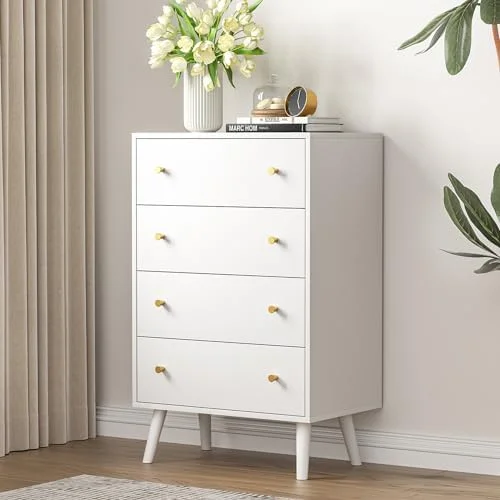 xrboomlife Dresser for Bedroom  Modern Black Dresser with 6 Drawers  Wide Chest of Drawers with Gold Handles