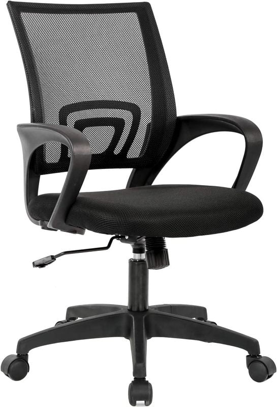 Home Office Chair Ergonomic Desk Chair Mesh Computer Chair with Lumbar Support Armrest Executive Rolling Swivel Adjustable Mid