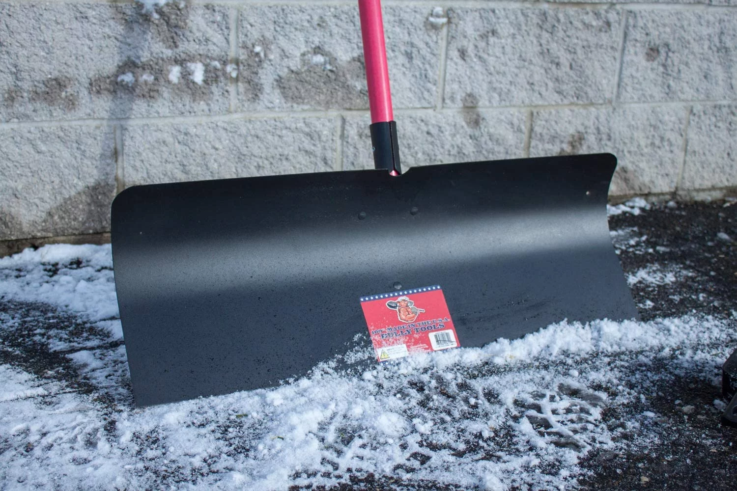 Bully Tools 92818 Steel Snow Pusher with Fiberglass Long Handle, 30