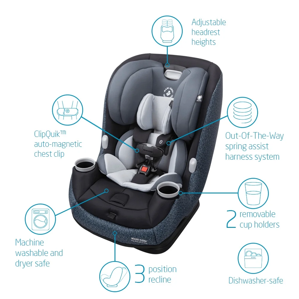 Maxi-Cosi Pria Max All-in-One Convertible Car Seat, Tetra Graphite – PureCosi,