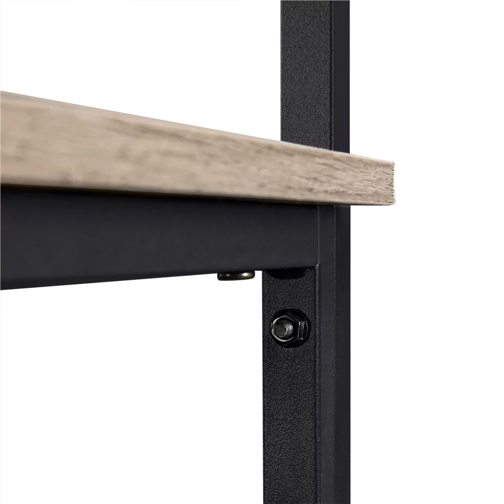 Yaheetech 55'' H 4-Tier Baker's Rack with Power Outlet and 10 S-Hooks, Gray