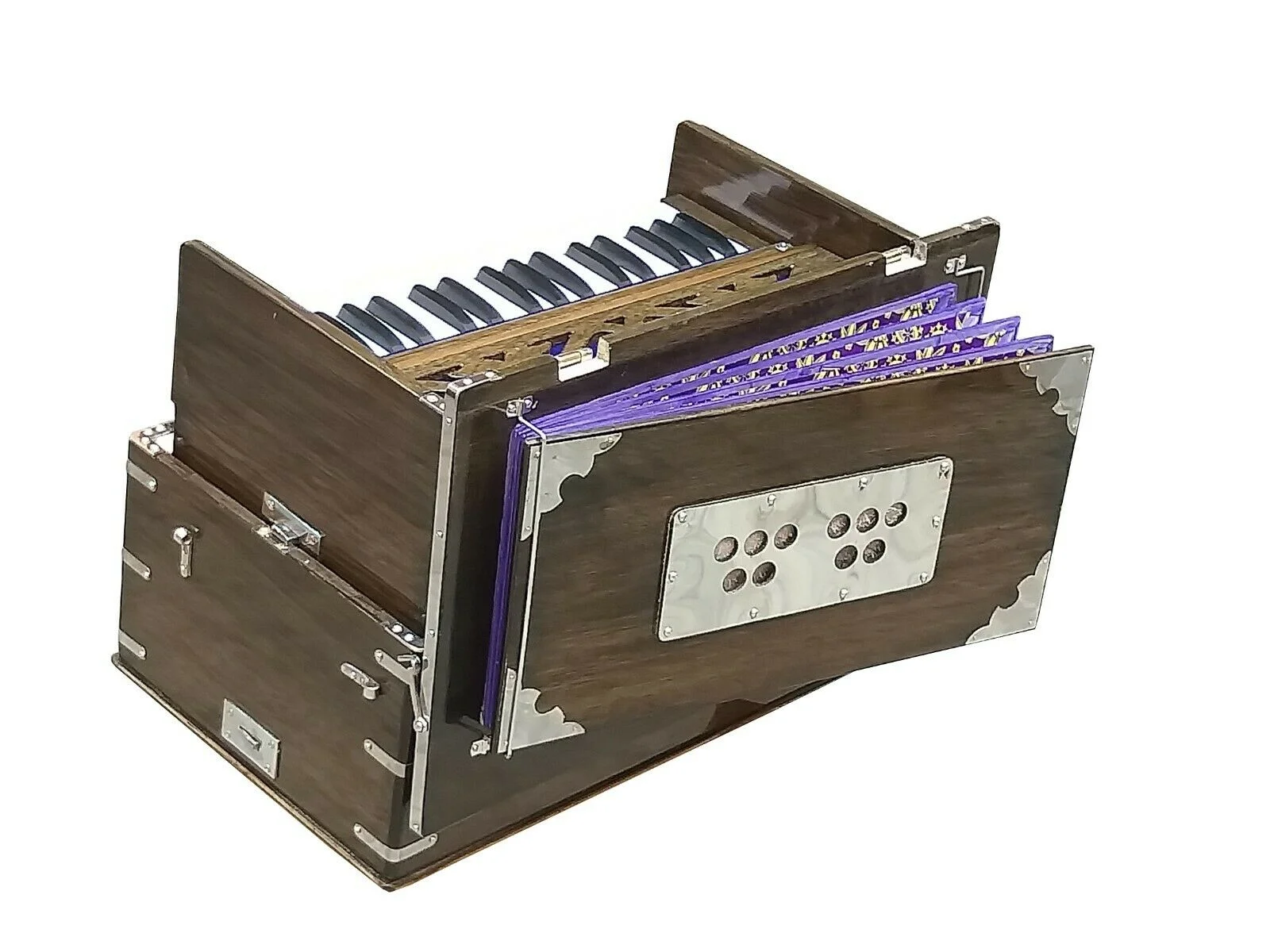 SAFRI HARMONIUM~2 OCTAVE~4 STOPS~DOUBLE REEDS~32 KEYS~TUNED TO 440 Hz~TRAVELER~SUITABLE FOR BHAJAN,KIRTAN,YOGA