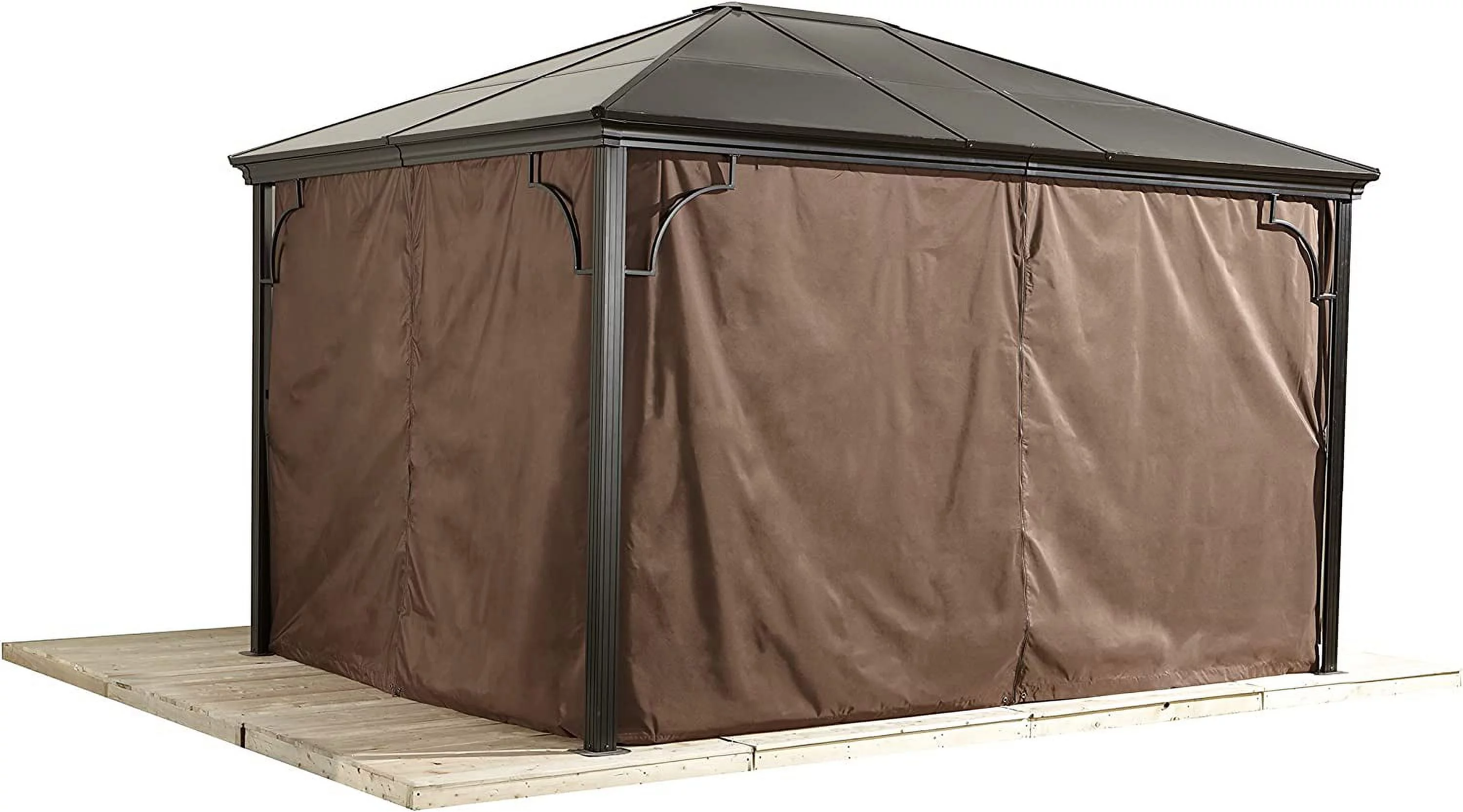 Sojag Sumatra Brown curtains 10'x12' polyester