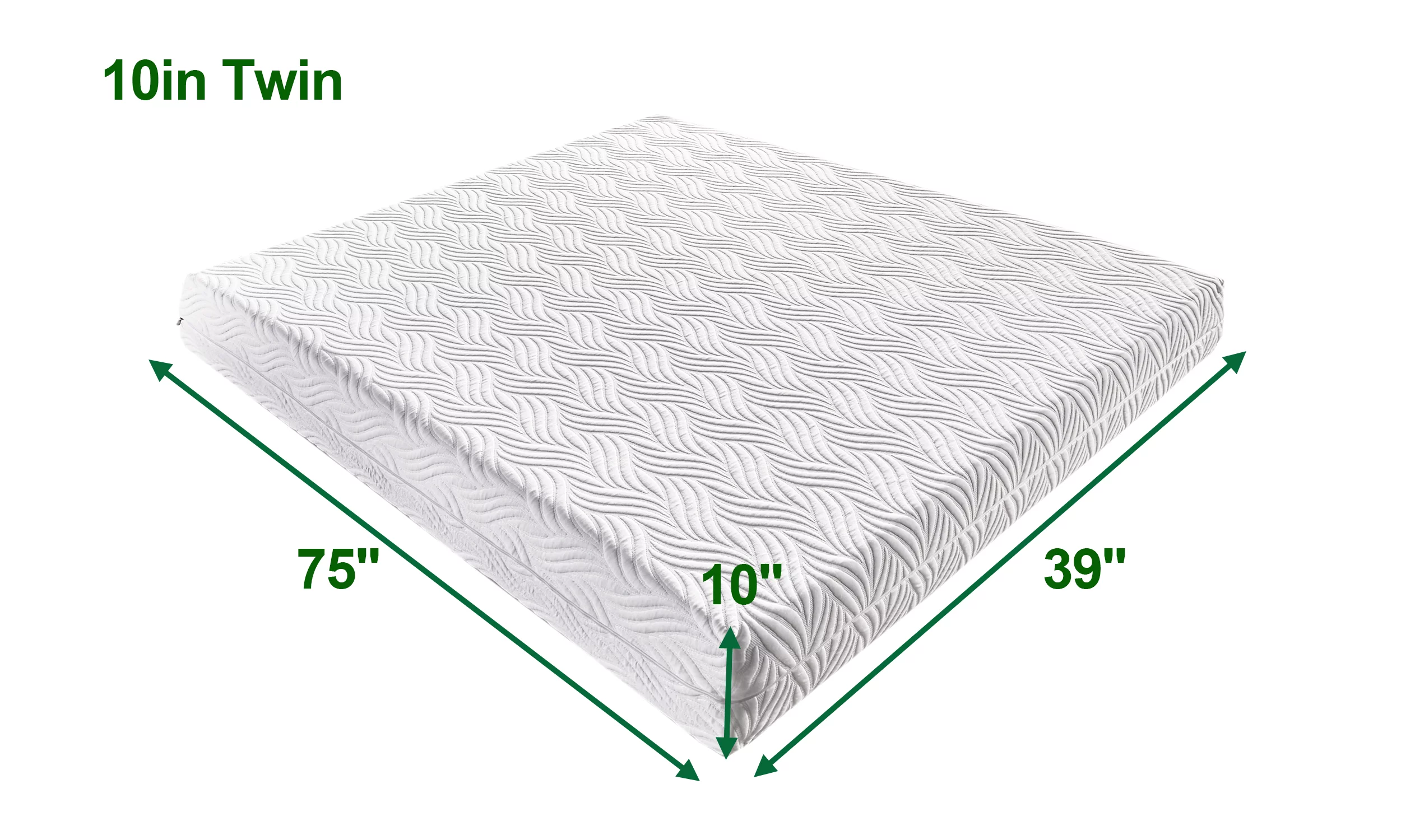 Homiyad 10” Hybrid Pocket Spring Mattress-Twin