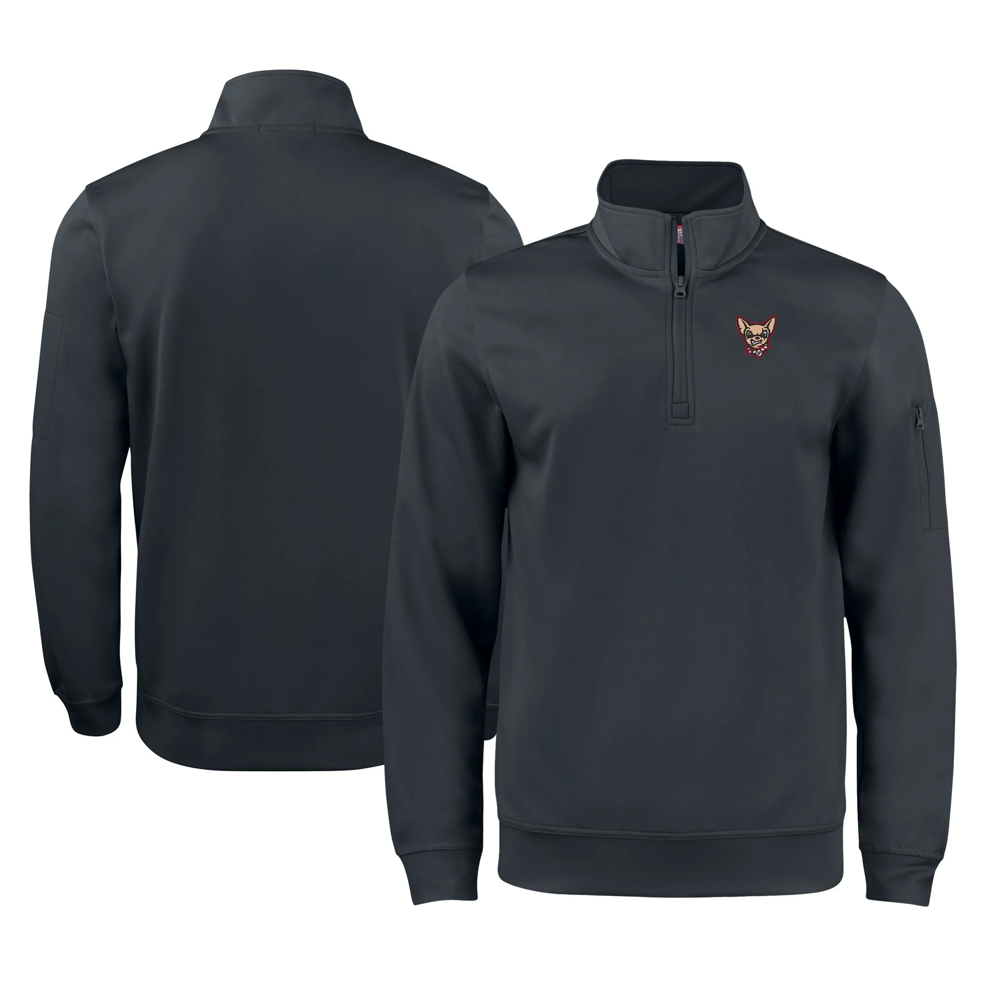 Unisex Cutter & Buck Black El Paso Chihuahuas Clique Lift Eco Performance Half-Zip Pullover Top