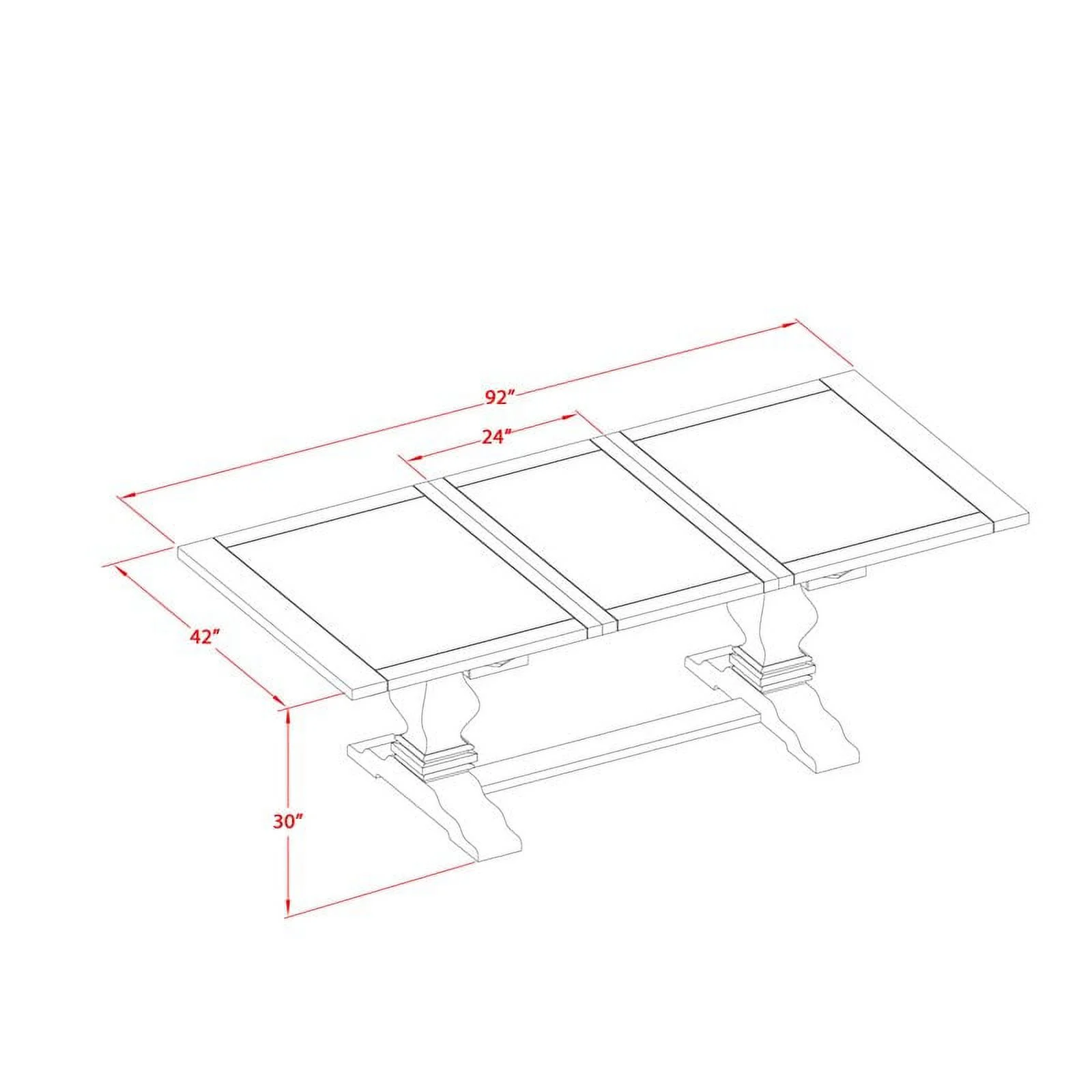 Pemberly Row Rectangular Wood Dining Table in Jacobean Brown