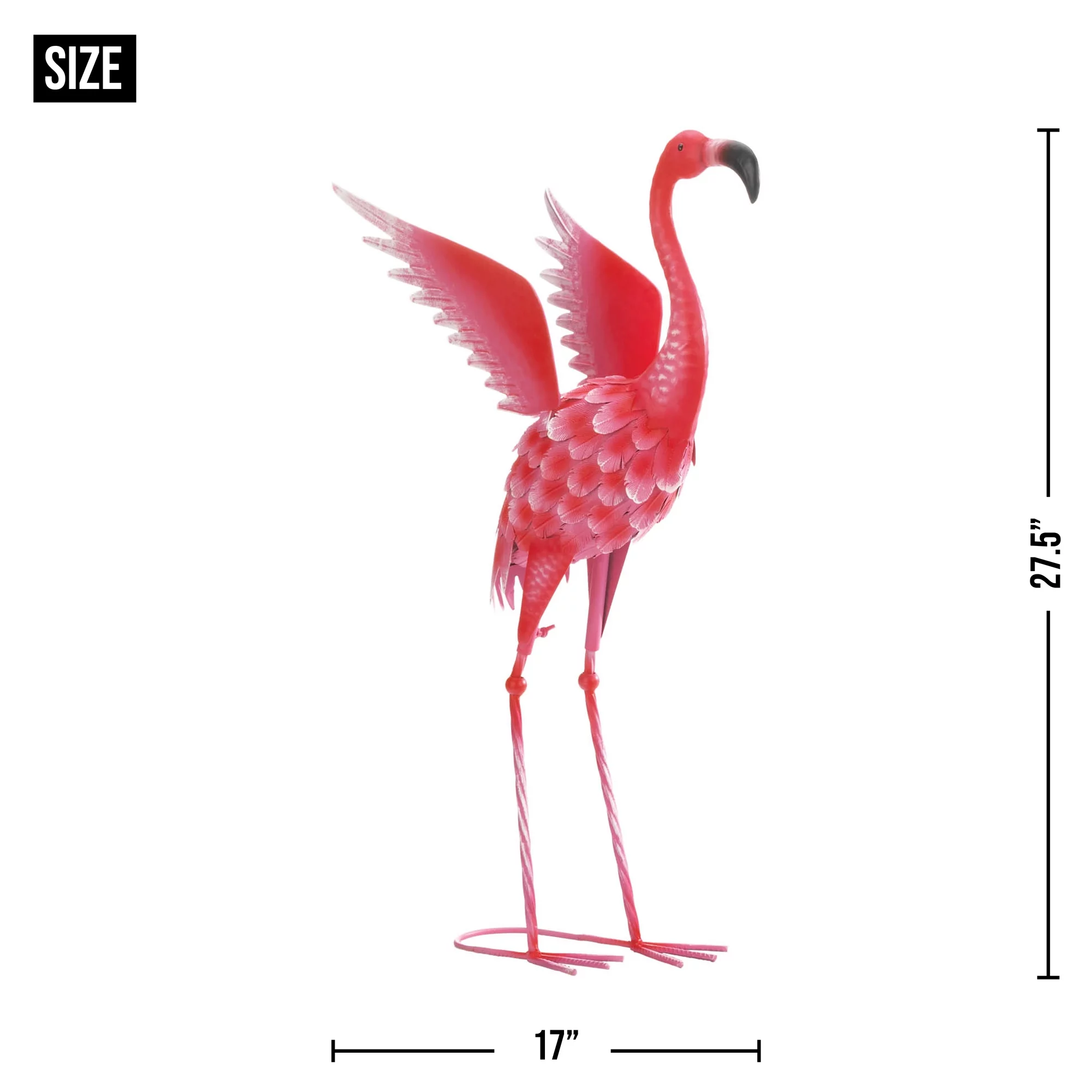 Zingz & Thingz Flying Flamingo Outdoor Garden Statue - 27.5