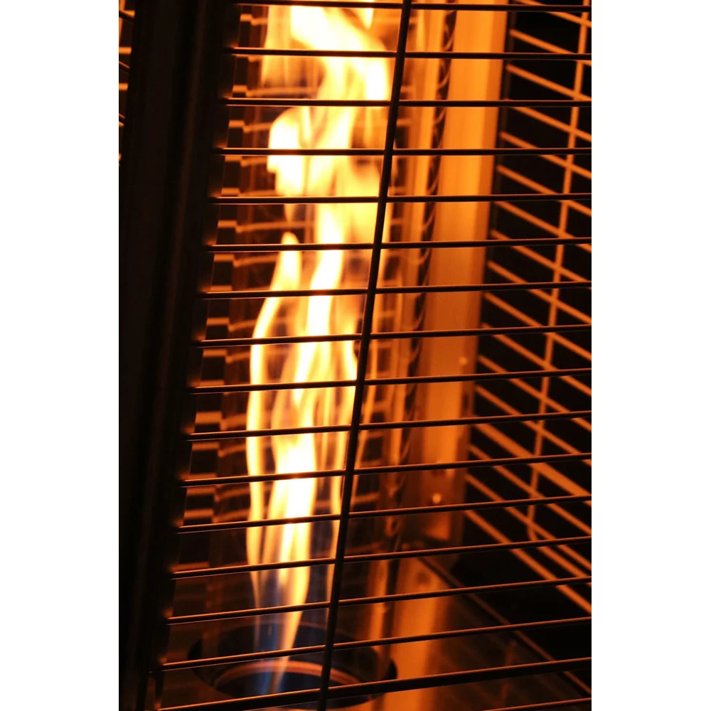 Hanover 7 ft. 42,000 BTU Pyramid Propane Patio Heater in Stainless Steel