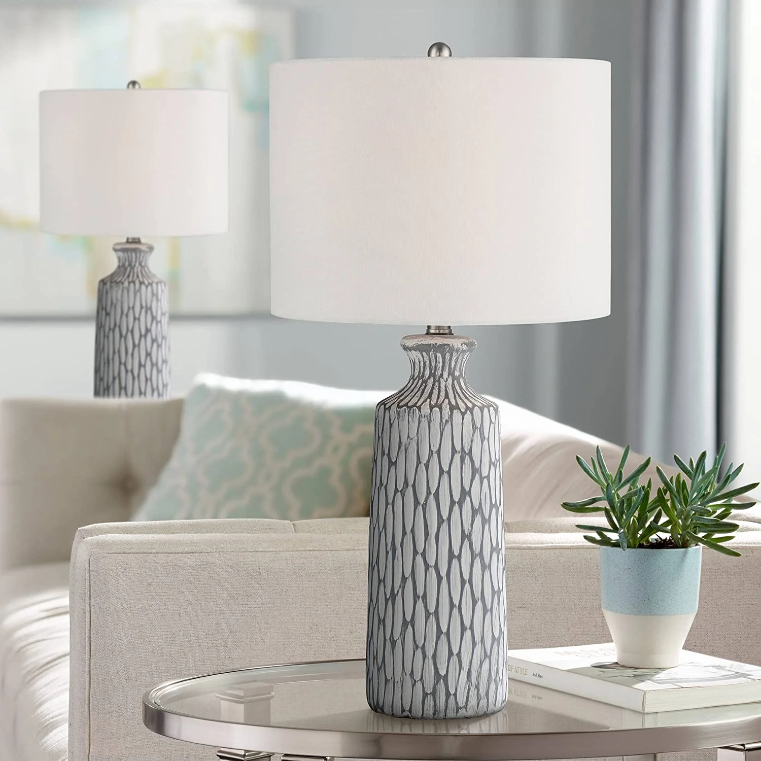 Modern Coastal Table Lamps 26 1/4
