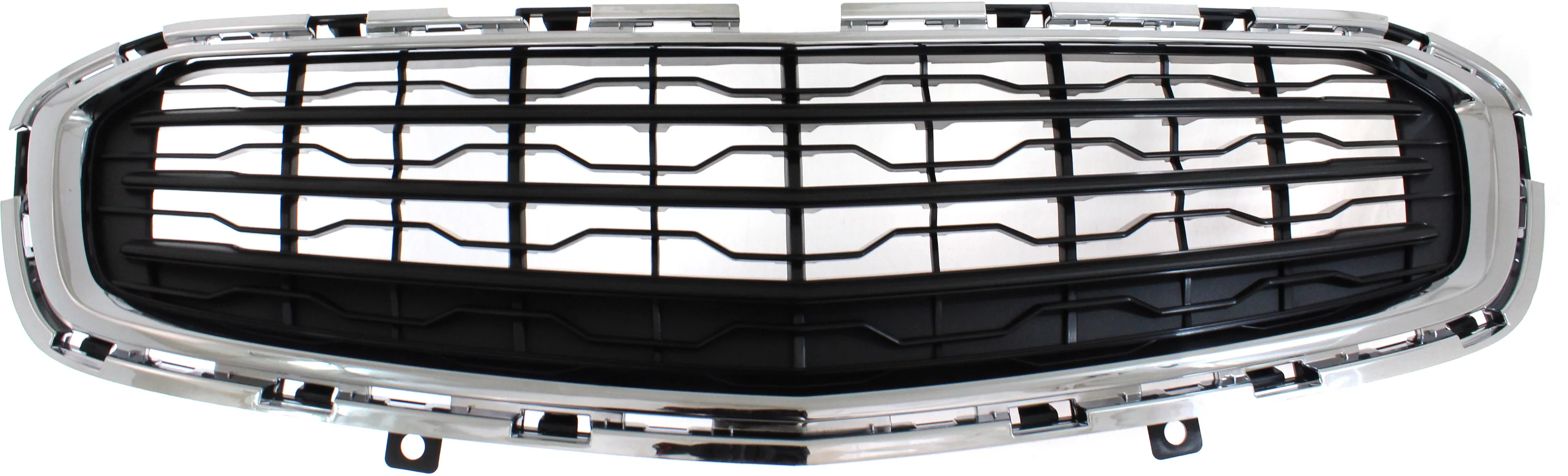 Grille Assembly Compatible with CHEVROLET CRUZE 2015/CRUZE LIMITED 2016 Lower Textured Drak Gray with Chrome Molding A/T