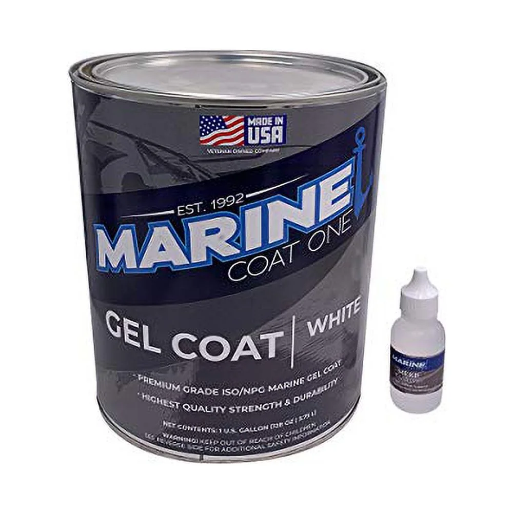 Marine Coat One Premium Marine Gelcoat (Black with Wax, Quart)