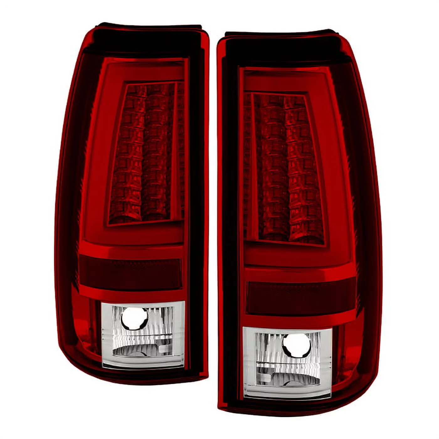 Spyder Chevy Silverado 1500/2500 99-02 (Not Fit Stepside) / GMC Sierra 1500/2500/3500 99-03 Version 2 LED Tail Lights - Red Clear Fits select: 1999-2001,2003-2007 CHEVROLET SILVERADO
