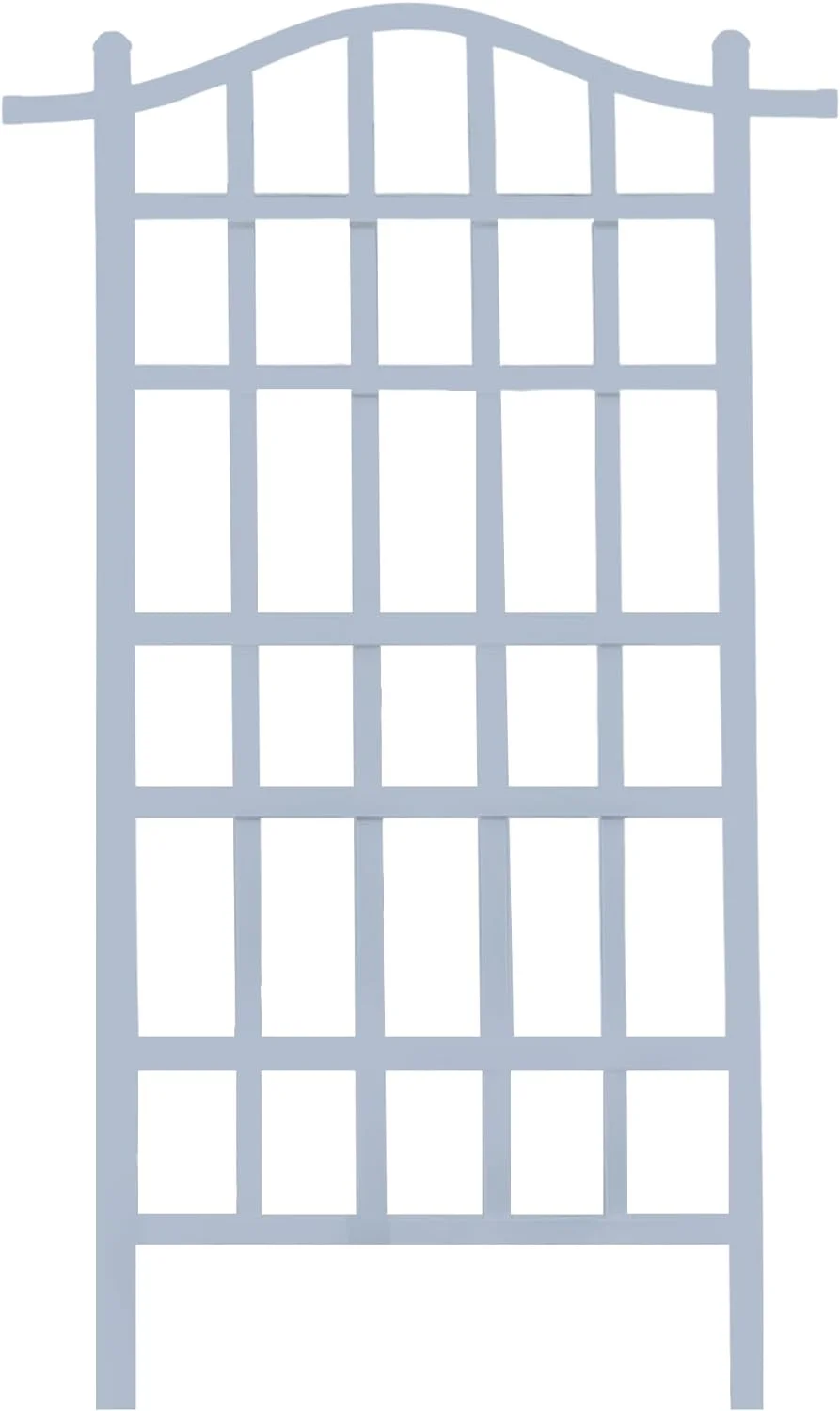 Dura-Trel Melrose 35 x 75 Inch Indoor Outdoor Garden Trellis Plant Support for Vines and Climbing Plants, Flowers, and Vegetables, White