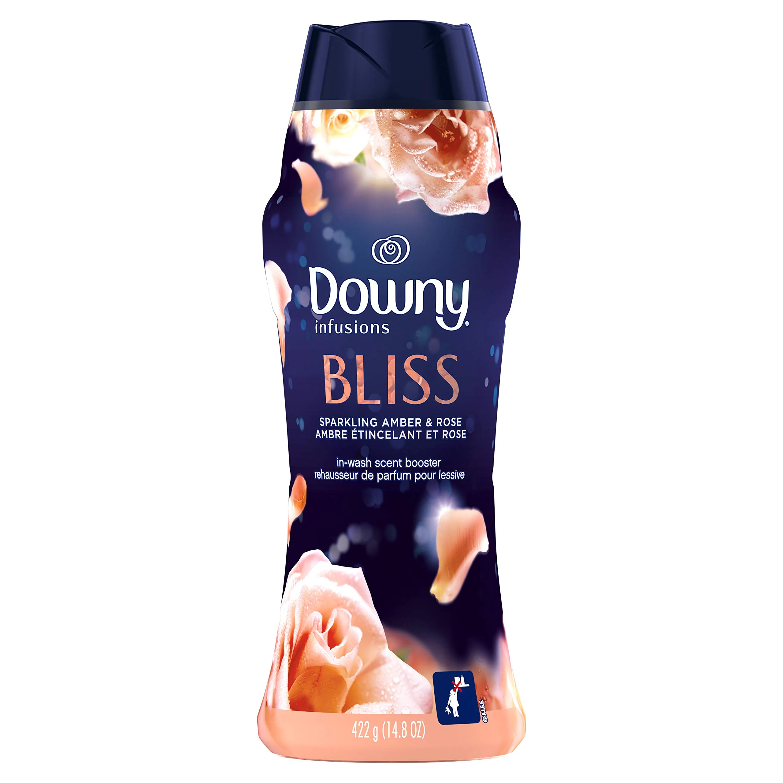 Downy Infusions In-Wash Scent Booster Beads, Bliss, Sparkling Amber & Rose, 14.8 Oz