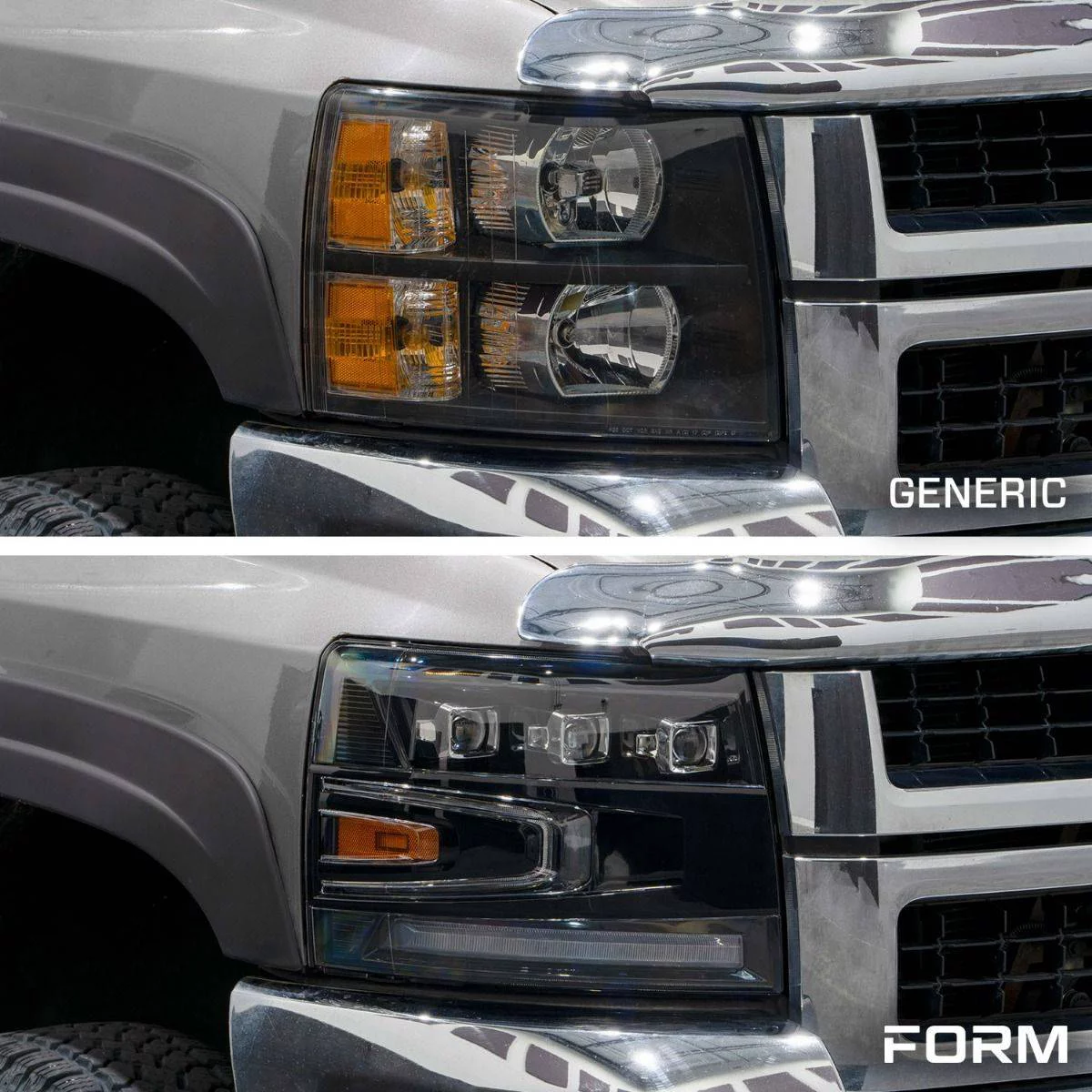 FORM Lighting 2007-2013 Fits Chevrolet Silverado 1500 2500 3500 Form Lighting sequential Led Projector Headlights FL0005