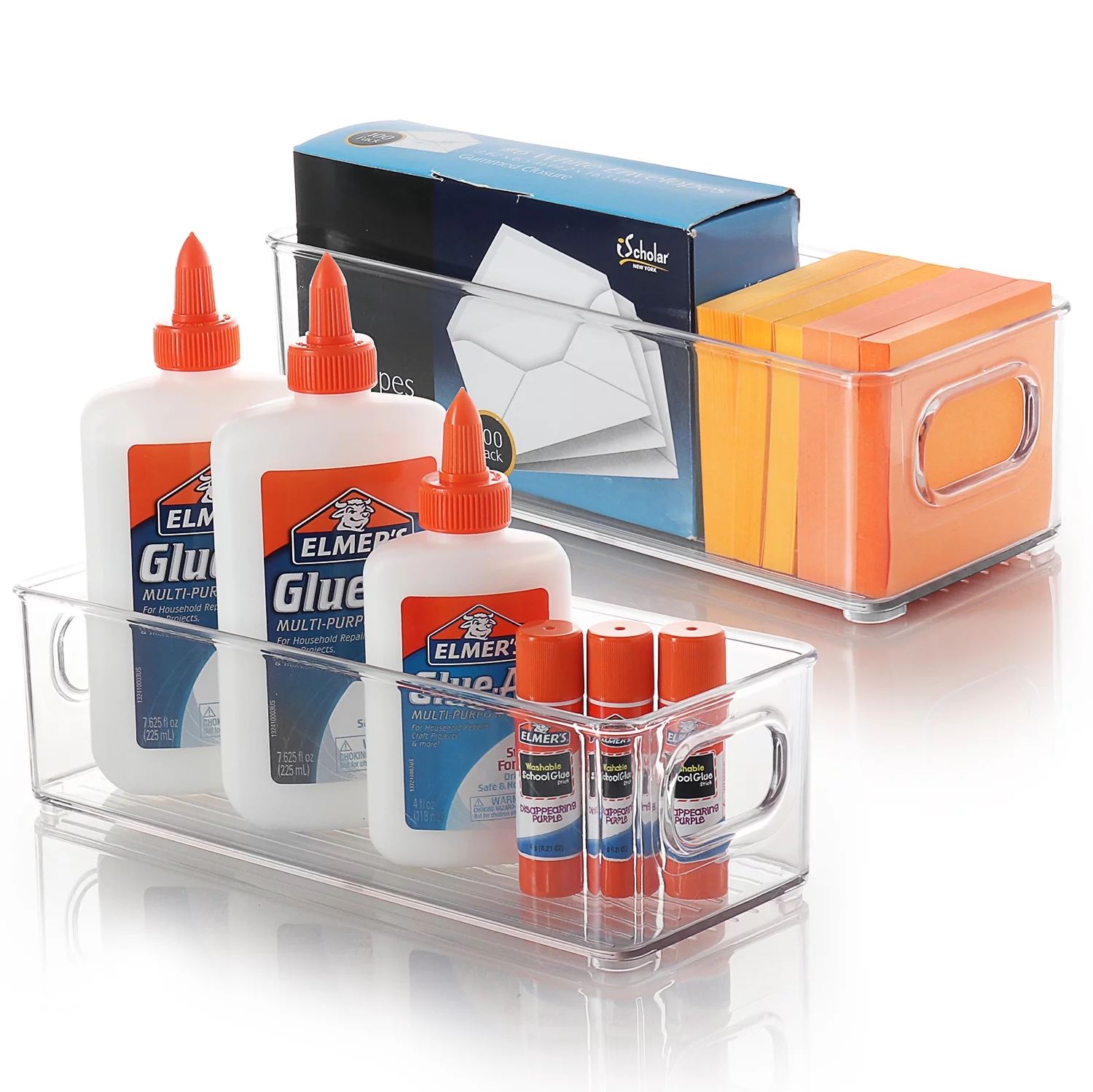 StorageBud Clear Storage Bins , 10X4X3