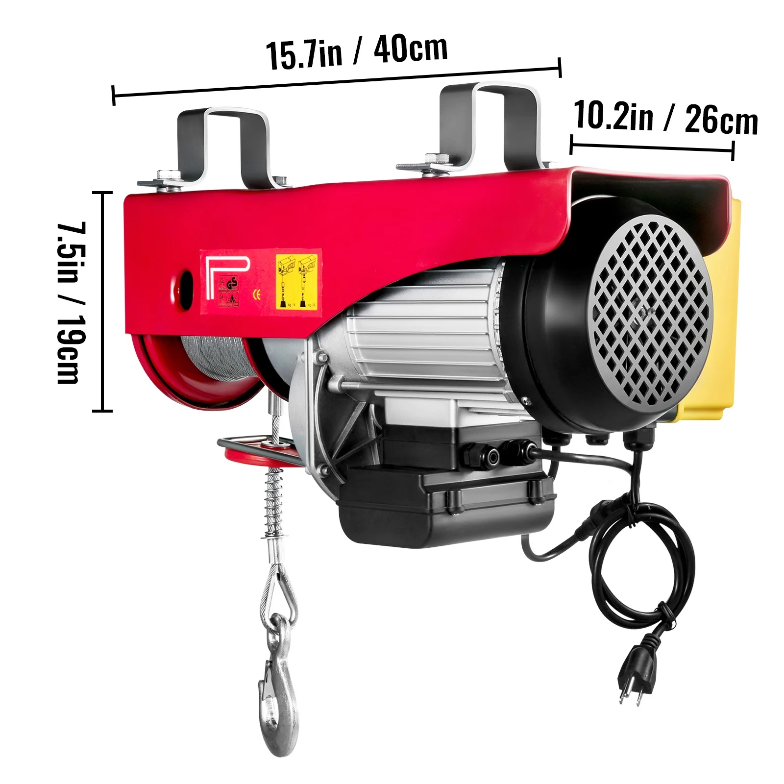 SKYSHALO Electric Hoist 1800LBS With Wireless Remote Control & Single/Double Slings Electric Winch, Steel Electric Lift, 110V Electric Hoist For Lifting In Factories, Warehouses, Construction Site