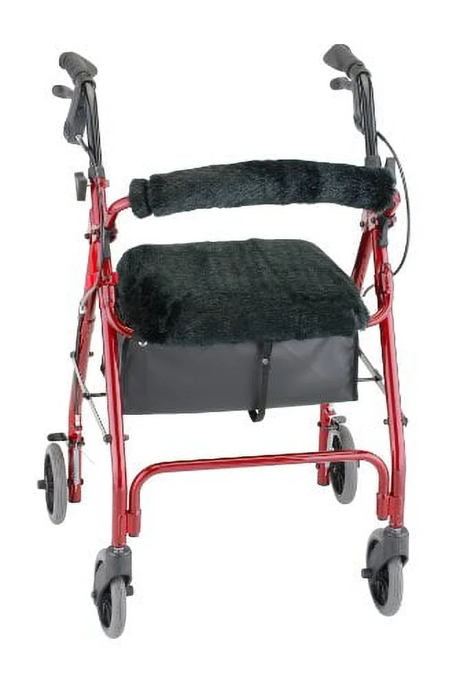 NOVA Medical Products Seat & Back Cover for Rolling Walker, Black