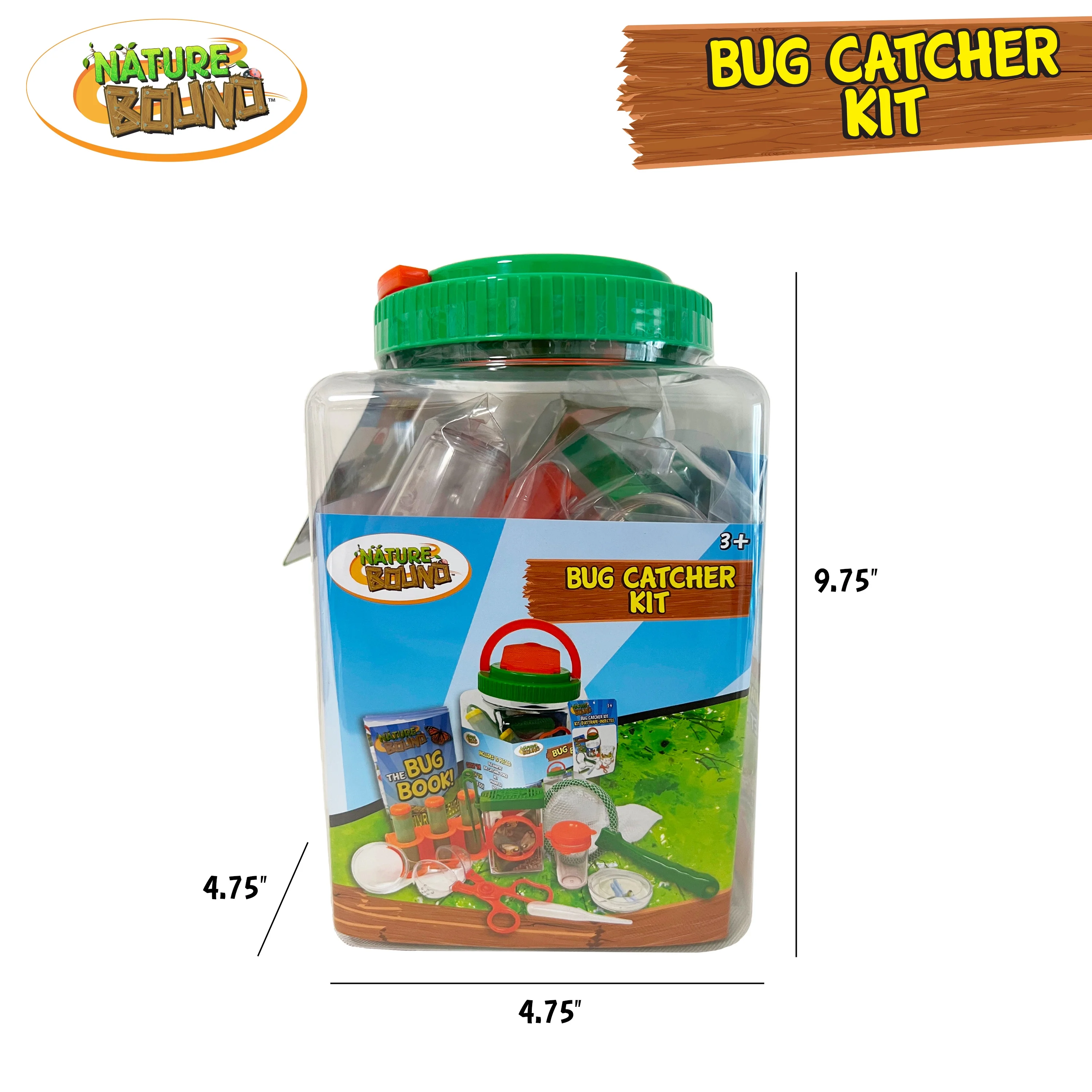 Nature Bound Bug Catcher Kit - 20 Piece Outdoor Exploration Set for Kids - Educational & Fun - Safe Insect Catch & Release with Bucket, Net, Magnifier & More - Great Gift for Young Explorers