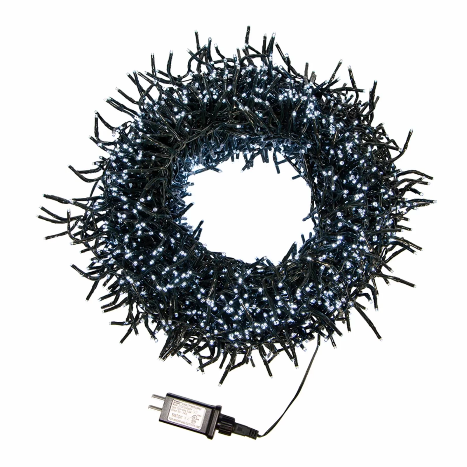 Kurt Adler 2000-Light 65-Foot Cluster Garland with Cool White LED Lights