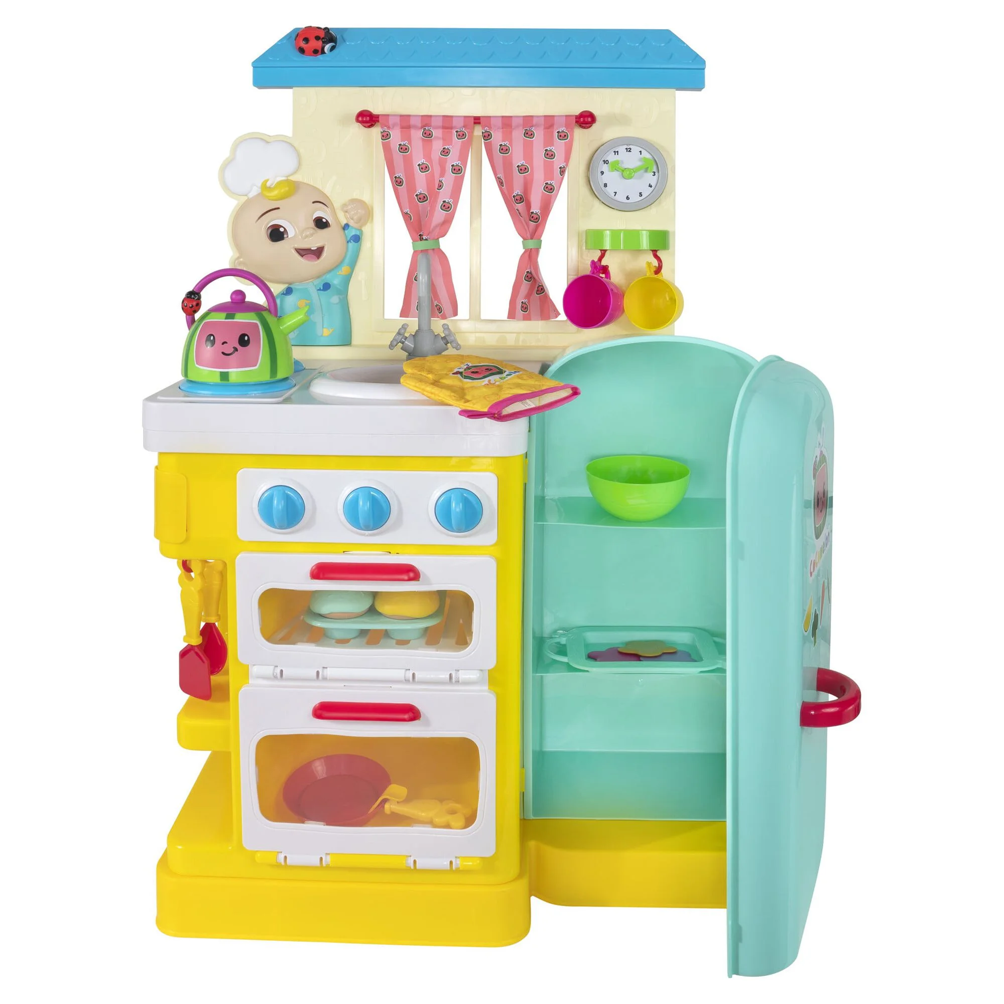 CoComelon 3' Little Kitchen Playset With Lights & Sounds, 19 Pieces