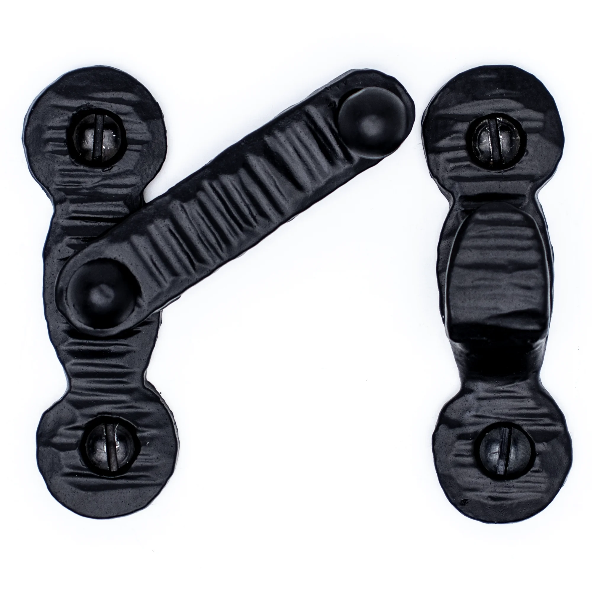 3.5 inch Decorative Bar Flip Latch- Black - Small Latch - Gate Hardware Wrought Iron Decorative Hardware Hook Latch Attic Door Latch - The Farmhouse Series by Borderland Rustic Hardware