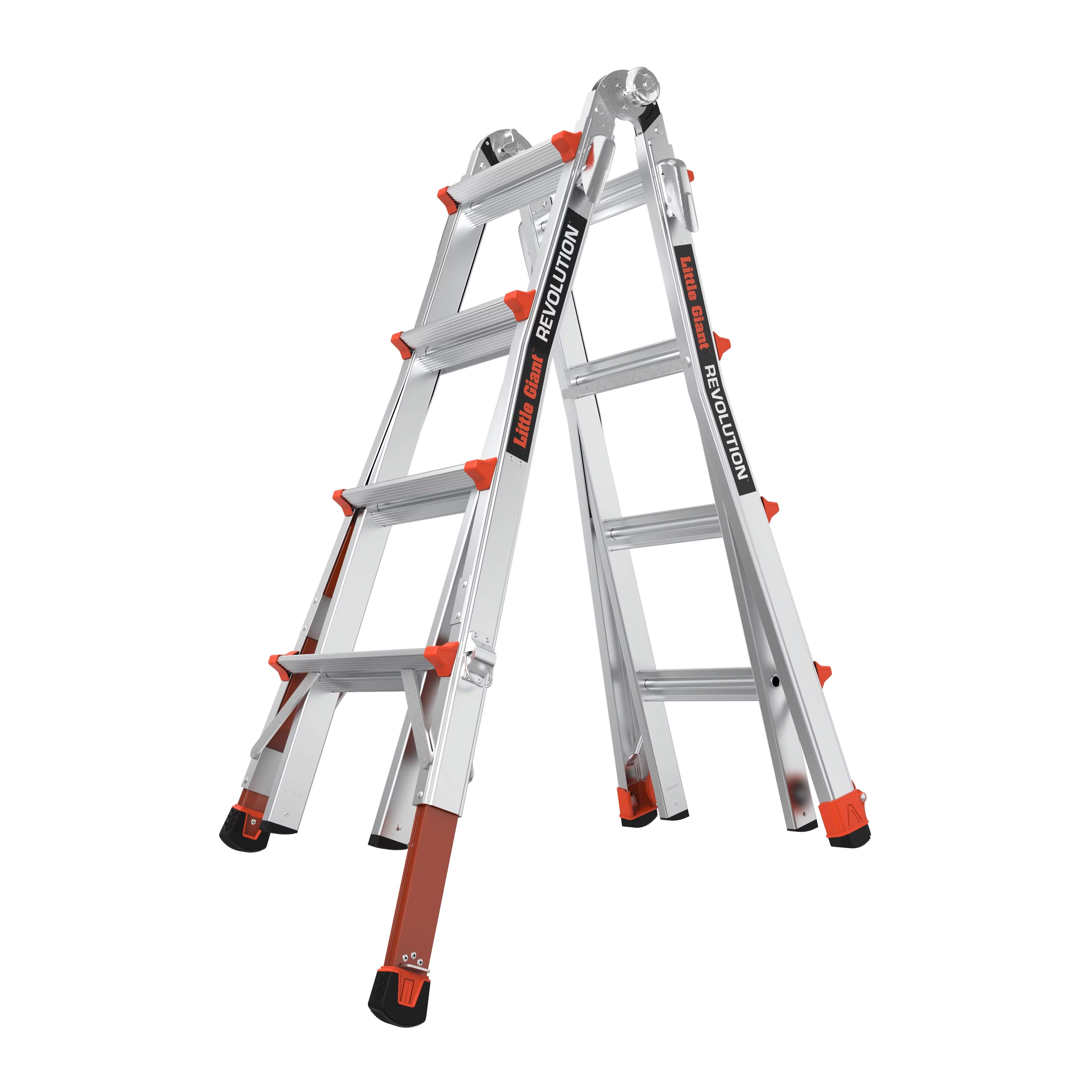 Little Giant Ladder Systems Revolution 15' Aluminum Multi-Use Ladder, 300 lbs. Rated, with Leg Levelers