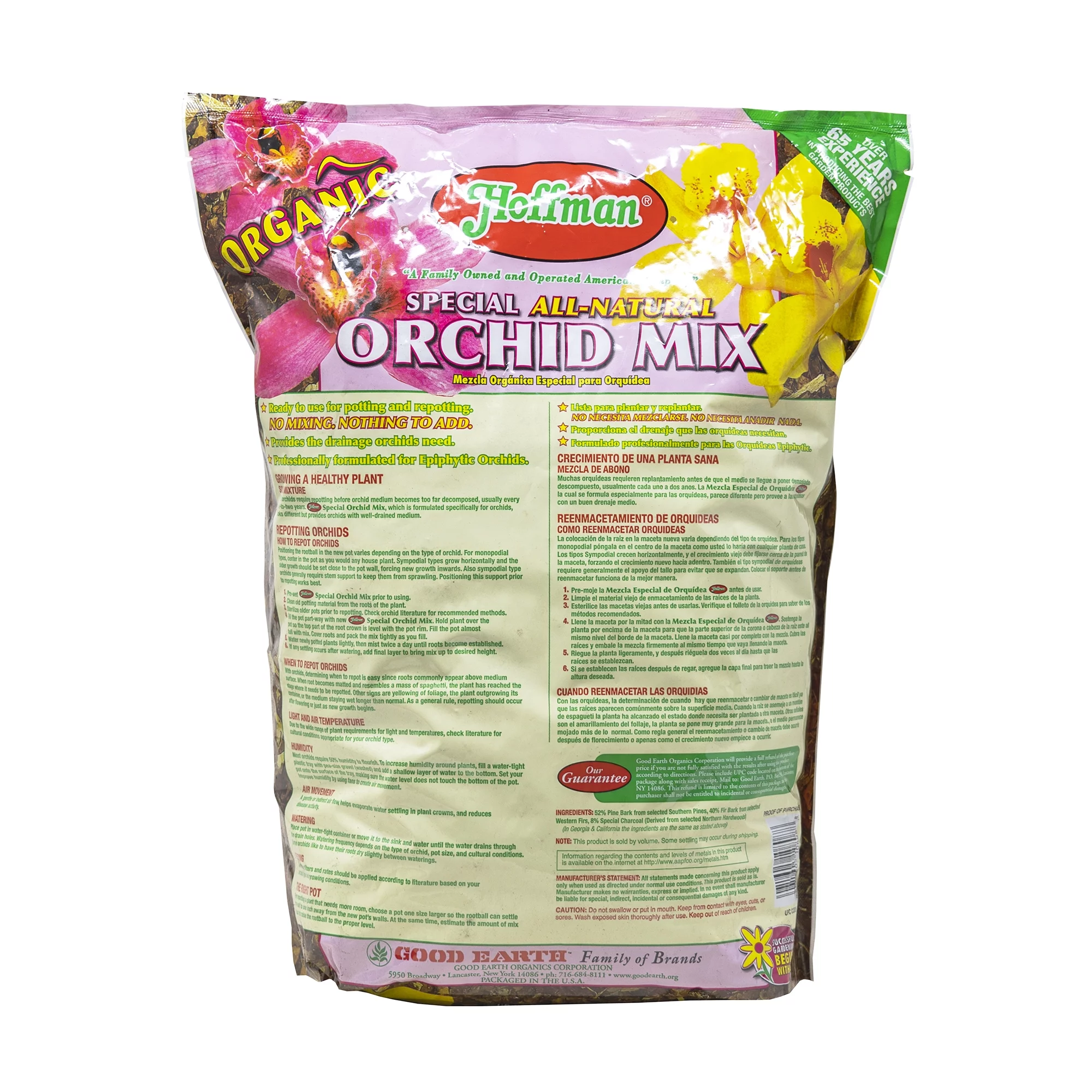 Hoffman Organic All-Natural Pre-Mixed Special Orchid Mix, 8 Quart Bag