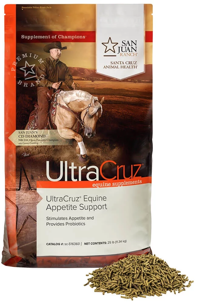 UltraCruz Equine Appetite Support Supplement for Horses, 25 lb, Pellet (200 Day Supply)