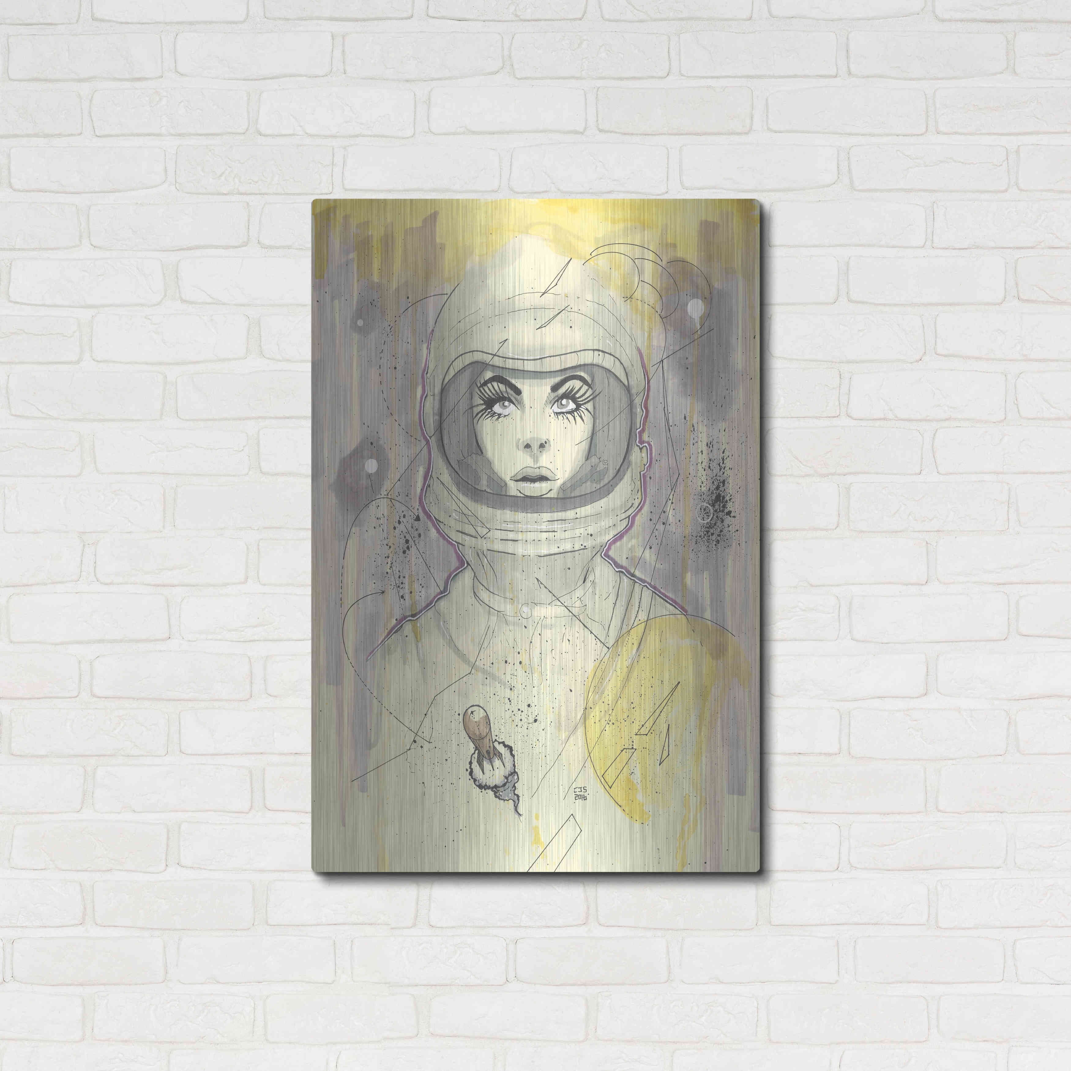 Luxe Metal Art 'Space Queen Gold' by Craig Snodgrass, Metal Wall Art, 24