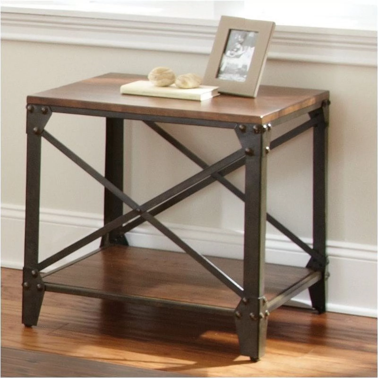 Bowery Hill Square End Table in Distressed Tobacco