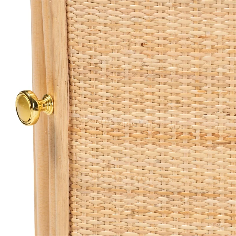 bali & pari Kiara Bohemian Natural Rattan Nightstand