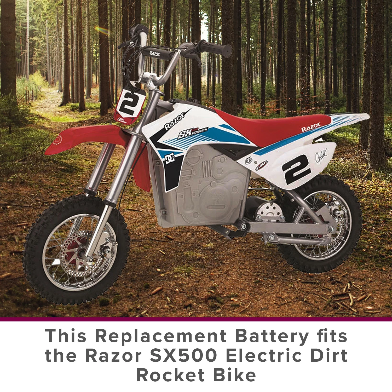 AlveyTech 36V 12 Ah Replacement Battery Pack for Razor SX500 Dirt Rocket Bike (without Harness)