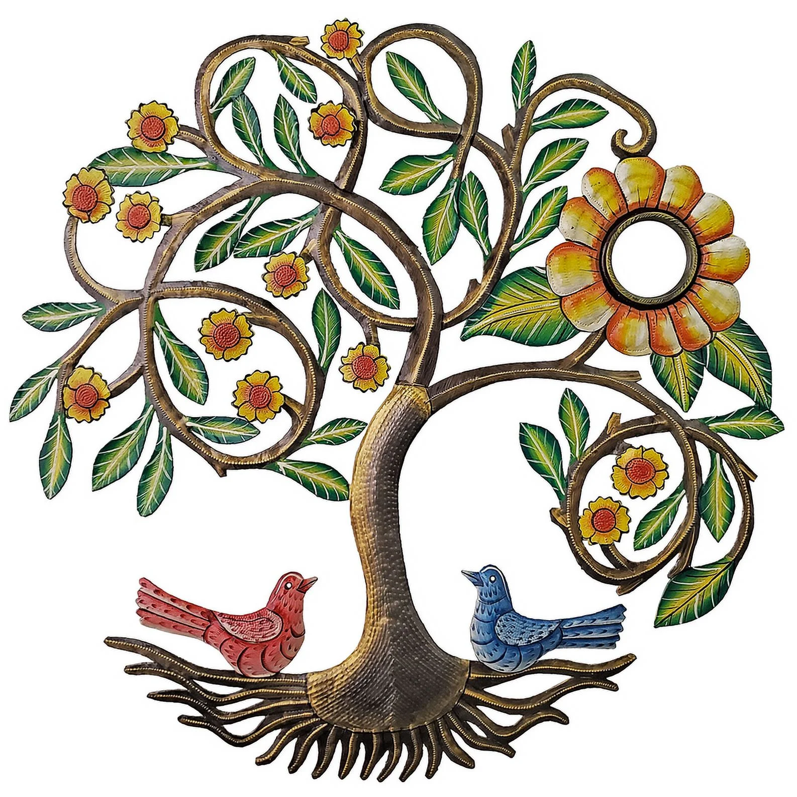 Haitian Recycled Steel Oil Drum, Metal Hanging Wall Art, 23