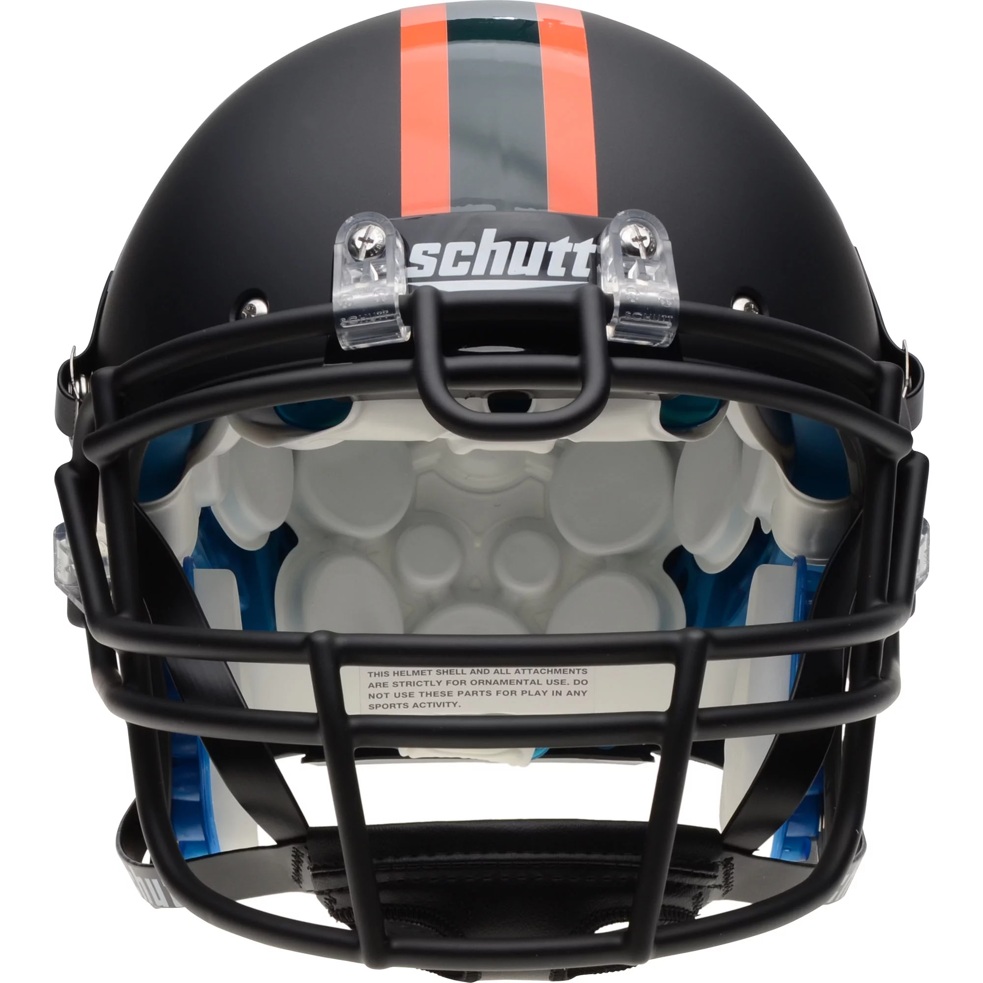 Miami Hurricanes Schutt Black Matte Authentic Football Helmet - Fanatics Authentic Certified