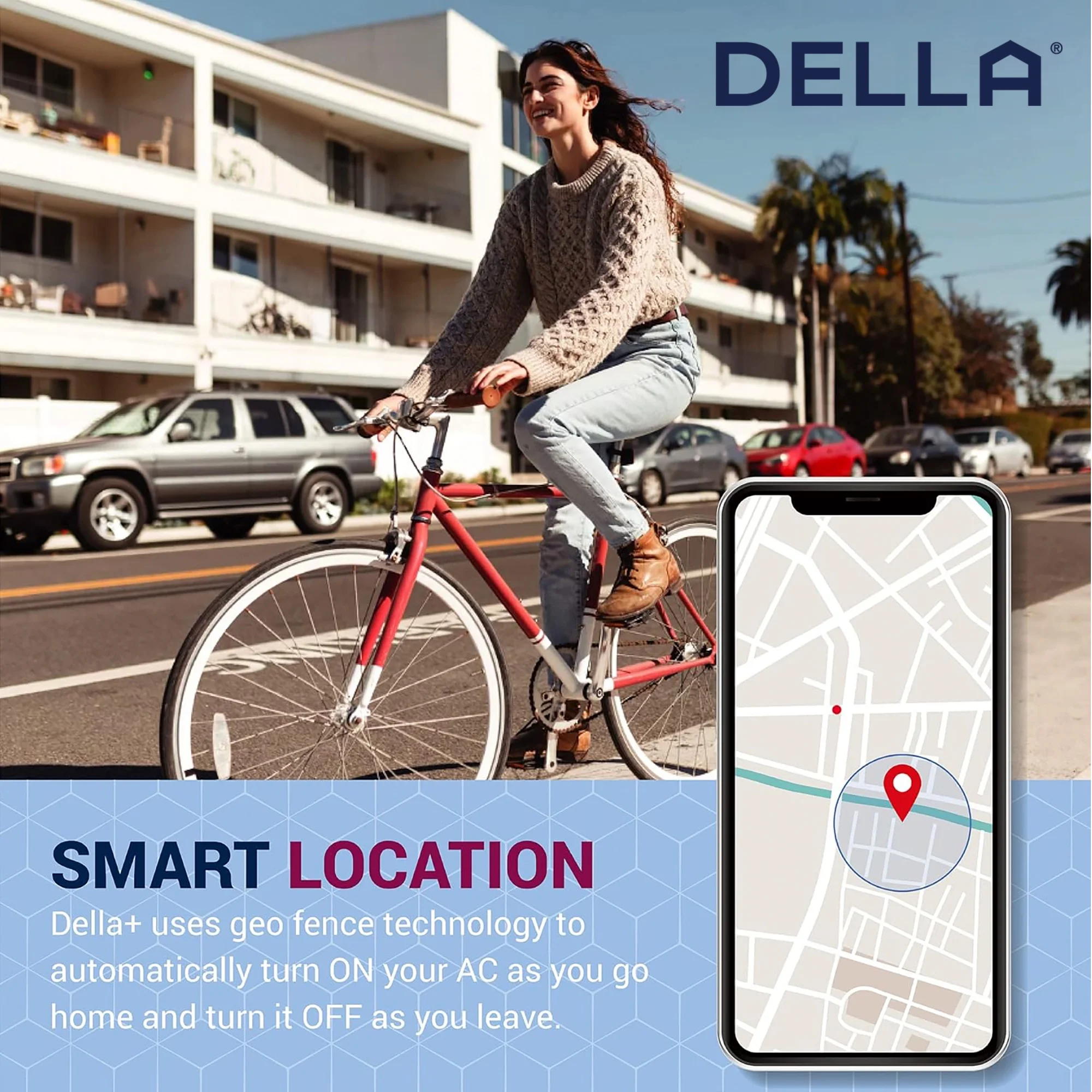 Della 14000 BTU Smart Portable Inverter Air Conditioner: Home AC Cooling Unit Cools Up To 450 Sq. Ft. with Remote & App Control, Dehumidifier & Fan, Sleep Mode - Efficient and Energy-Saving