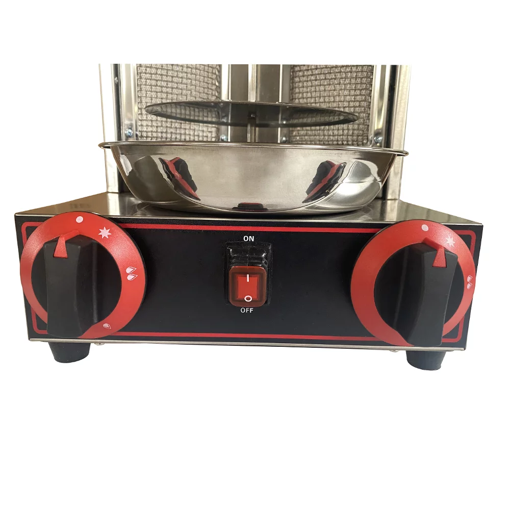 Techtongda Shawarma Machine Gas Kebab Gyro Grill Machine Vertical Broiler with 2 Burner