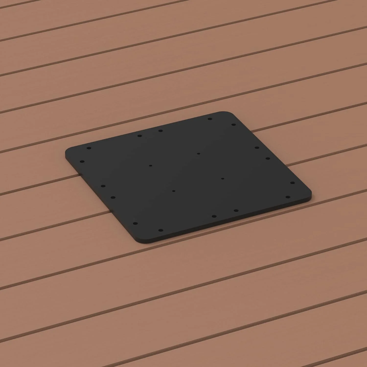 PURPLE LEAF 15.75'' Square Patio Umbrella Steel Plate Base, 15.75