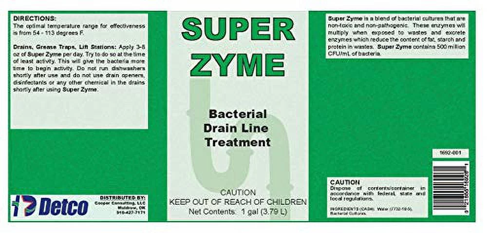 DETCO-Super Zyme - Bacterial Drain Line Treatment