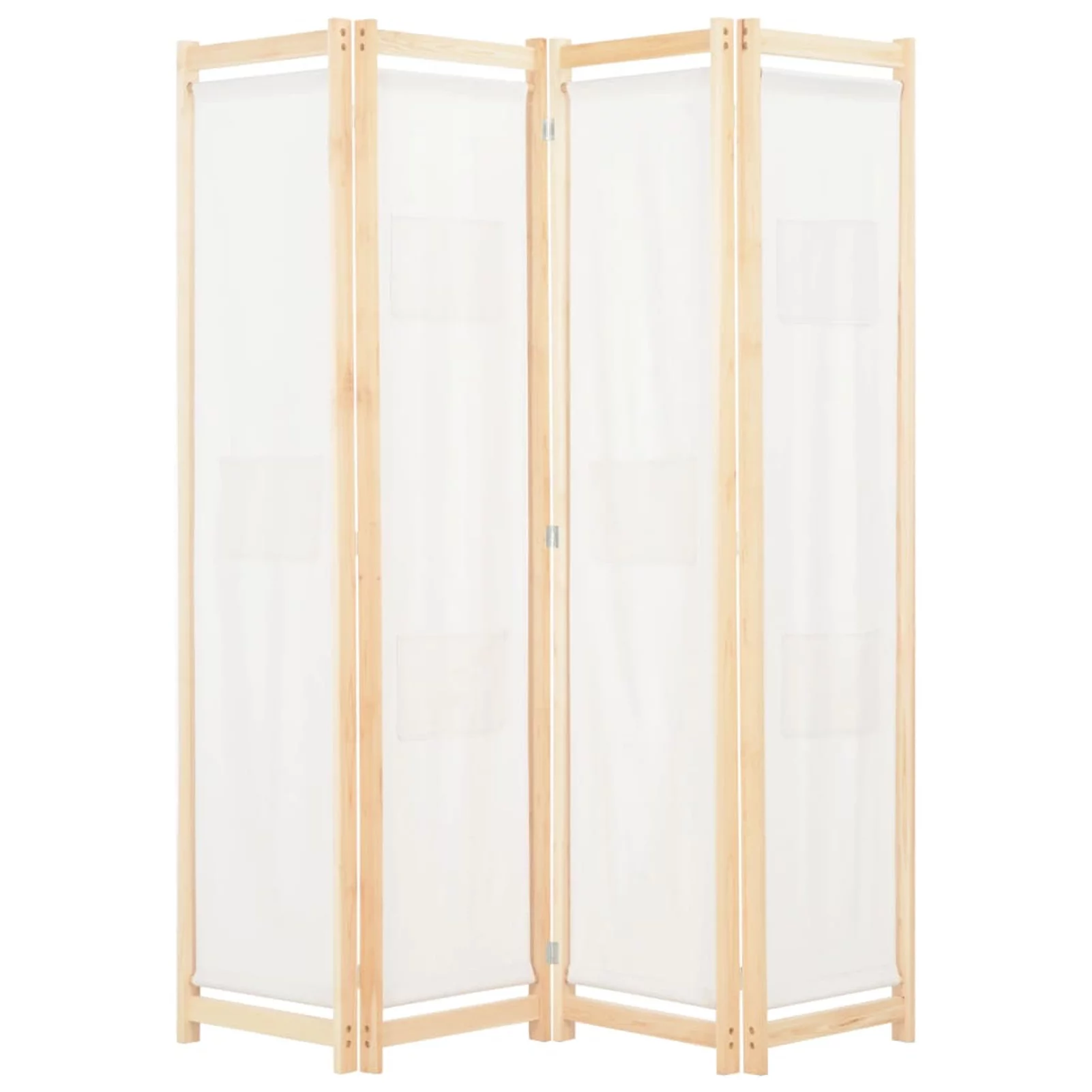 Anself Folding 4-Panel Room Divider Freestanding Wooden Frame with Fabric Covering Partition Room  Screens for Bedroom Living Room Home Furniture Decor 62.9