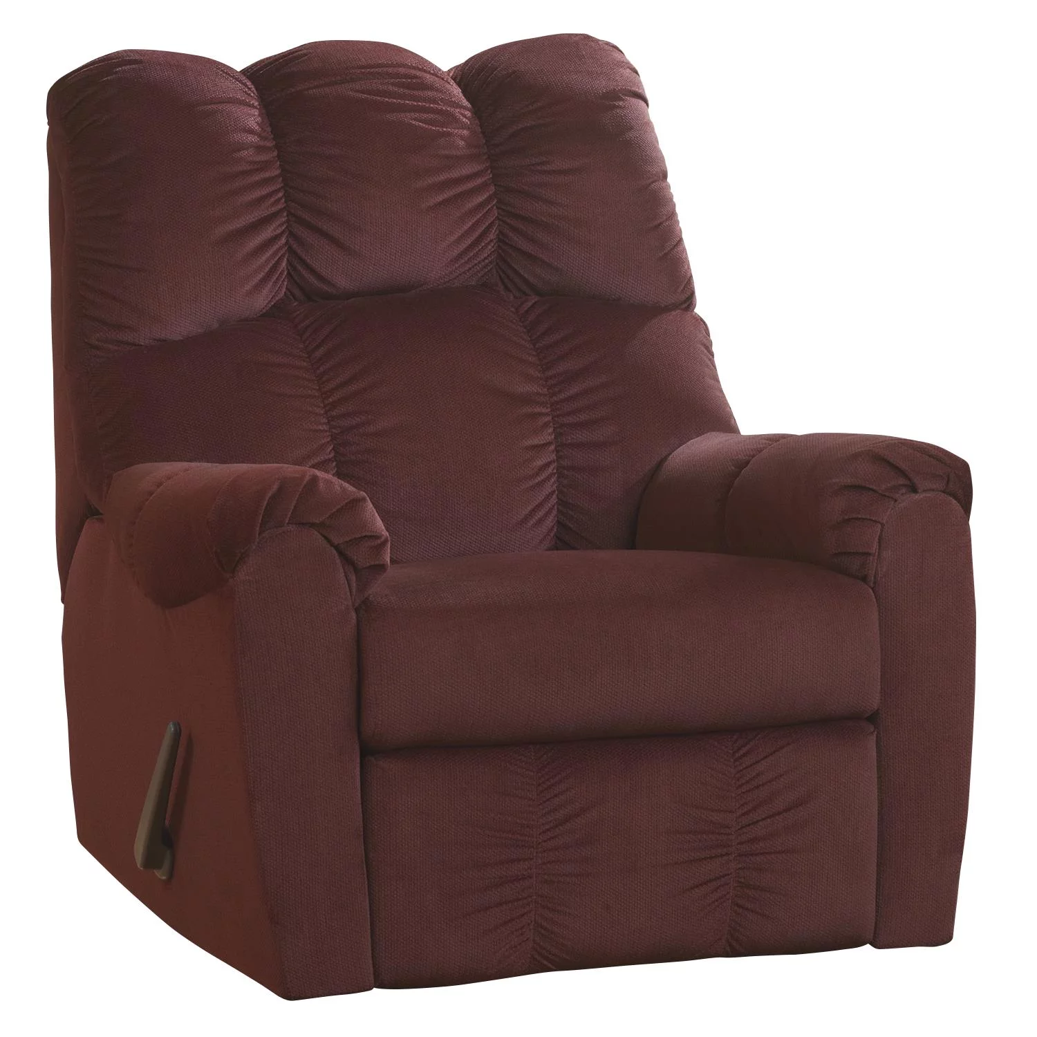 Flash Furniture Signature Design by Ashley Raulo Rocker Recliner in Burgundy Fabric