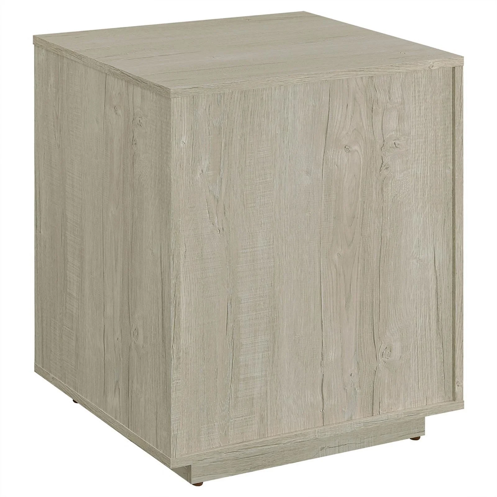 Pemberly Row 3-drawer Modern Wood Square File Cabinet in Whitewashed Gray