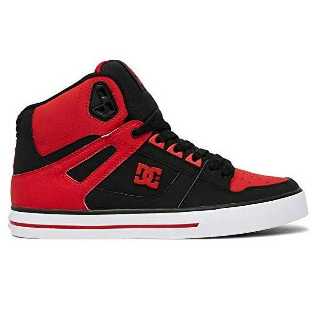 DC Men's Pure High-top Wc Skateboard, Skate Shoe  FIERY RED/WHITE/BLACK
